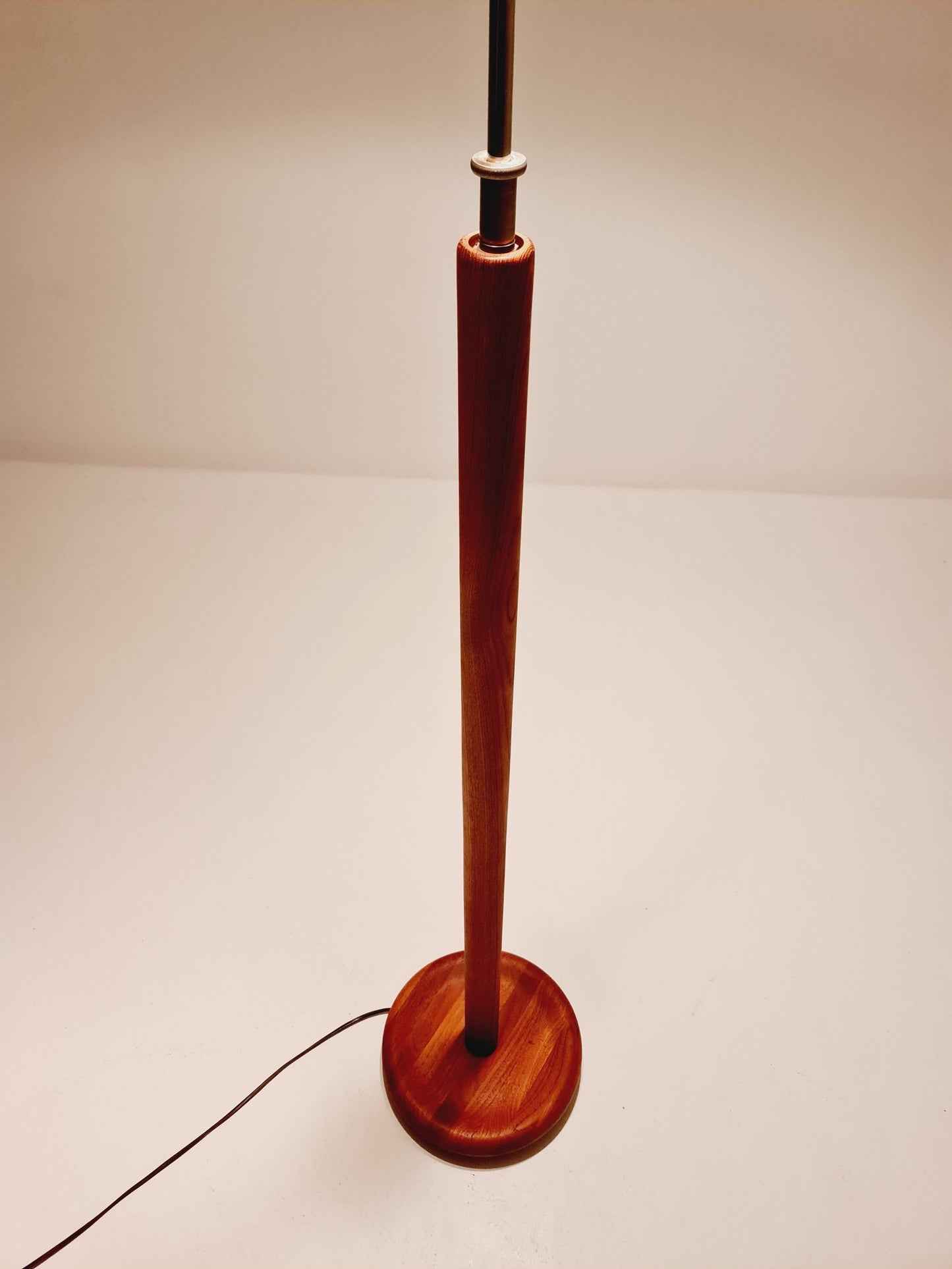 Rare big Midcentury Danish floor lamp by KIRK solid teak, 1960s