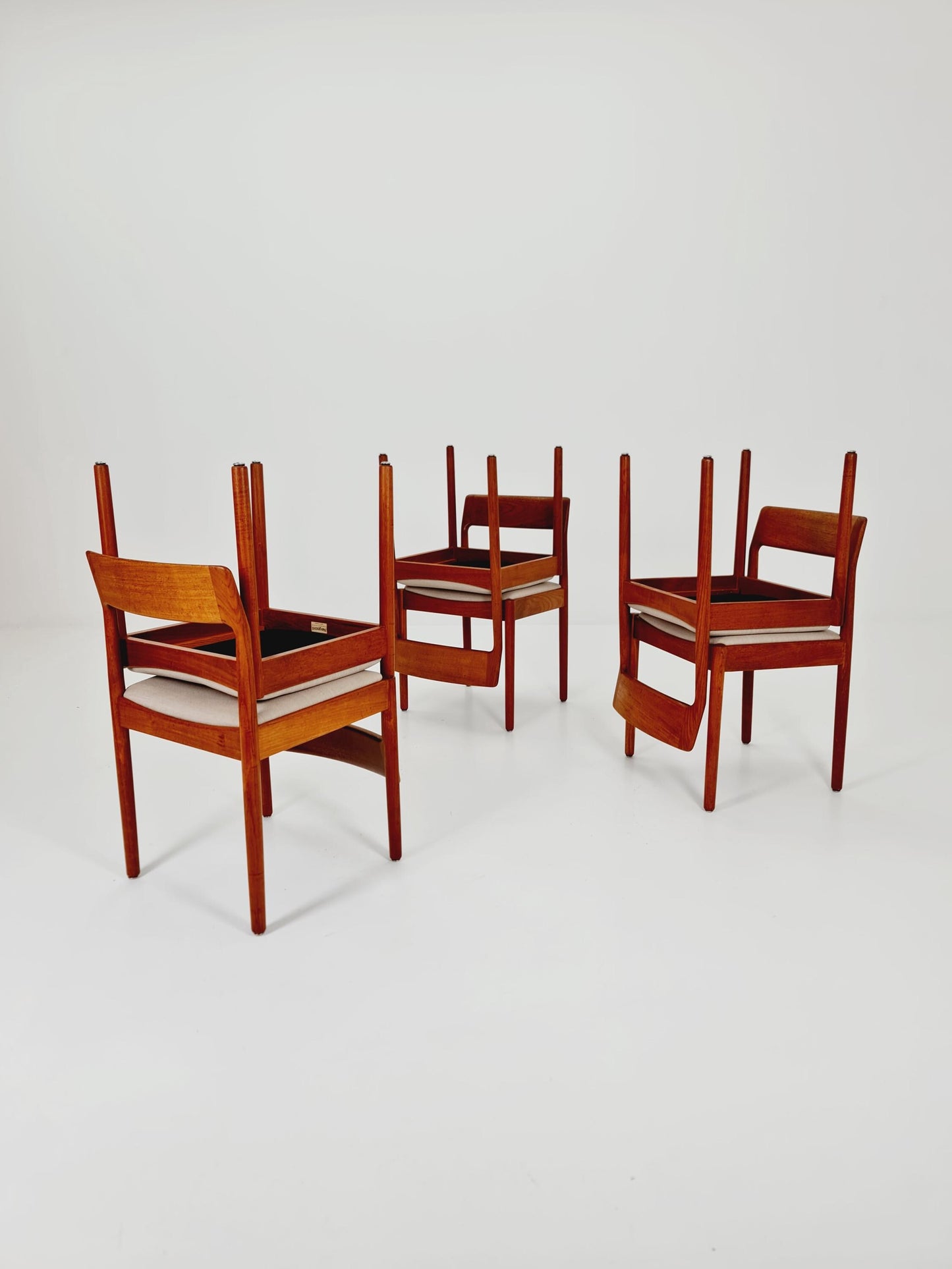 Danish teak dining chairs by Johannes Norgaard 1960s, set of 6