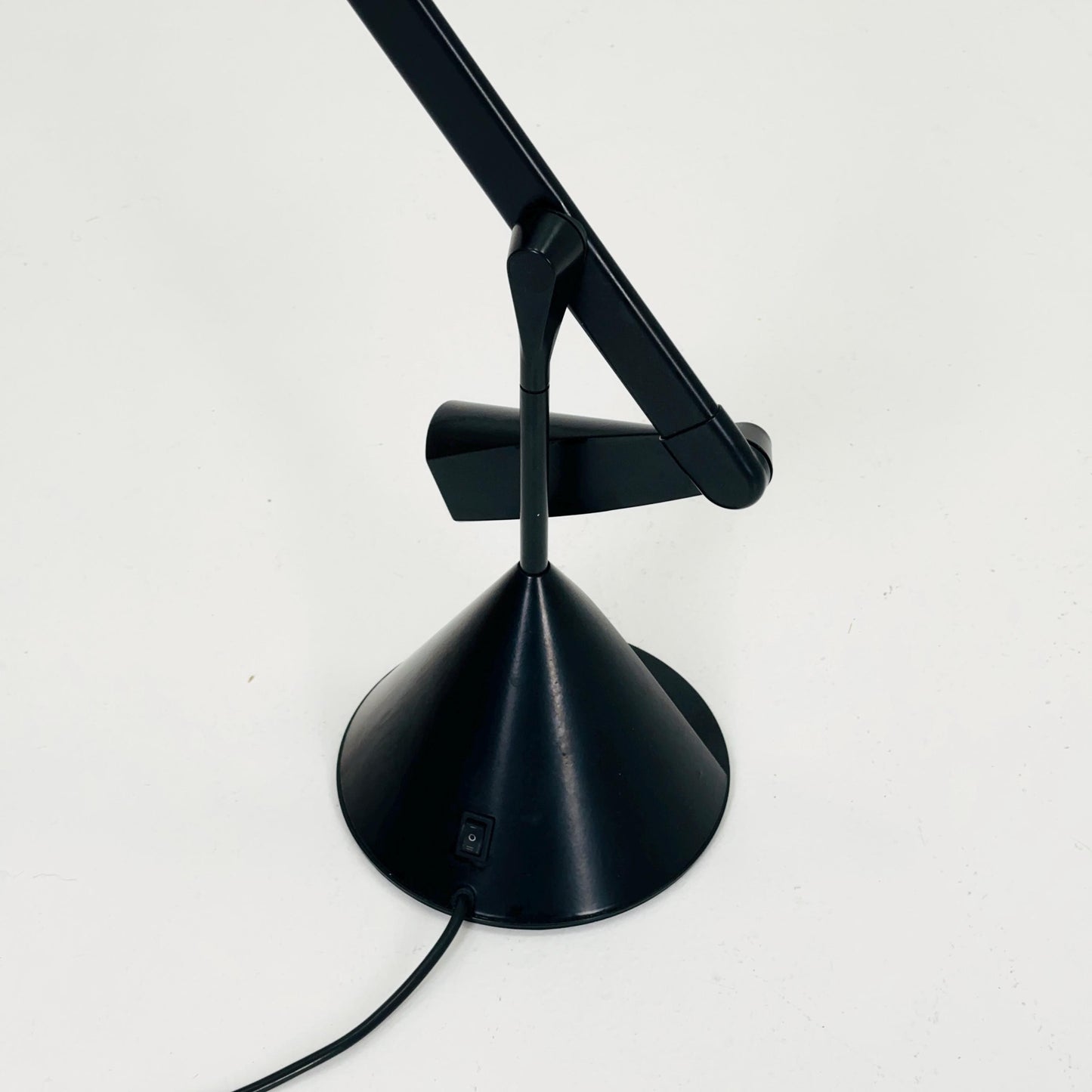 Mid century Black Aluminum Zelig Table Lamp by Walter A. Monici for Lumina, 1980s