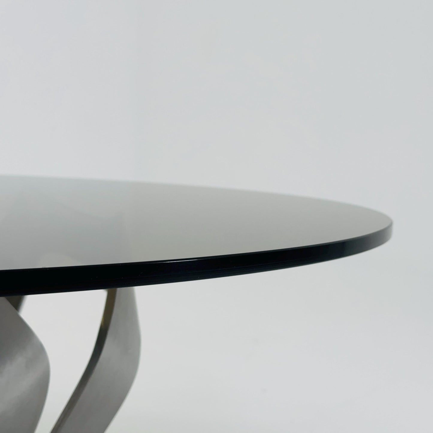 Mid Century Aluminum & Smoked Glass Coffee Table by Knut Hesterberg for Ronald Schmitt, Germany, 1970s