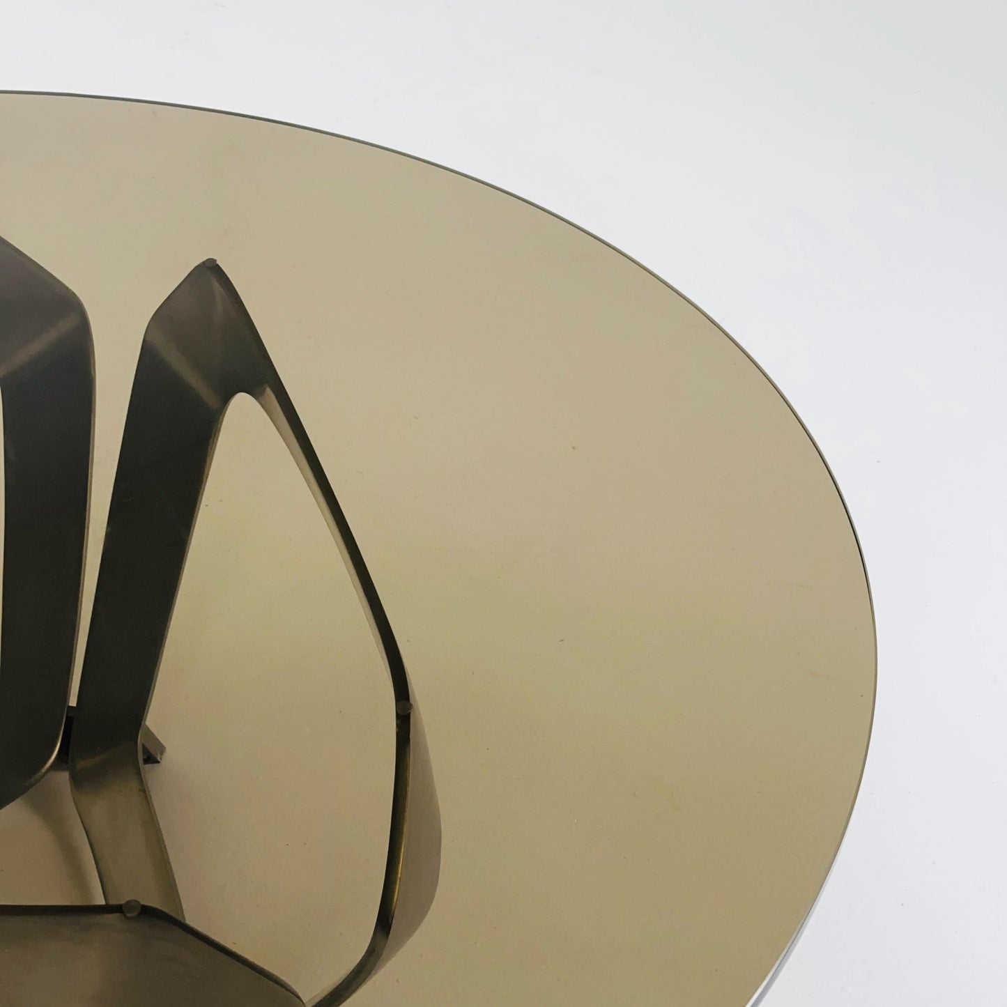 Mid Century Aluminum & Smoked Glass Coffee Table by Knut Hesterberg for Ronald Schmitt, Germany, 1970s