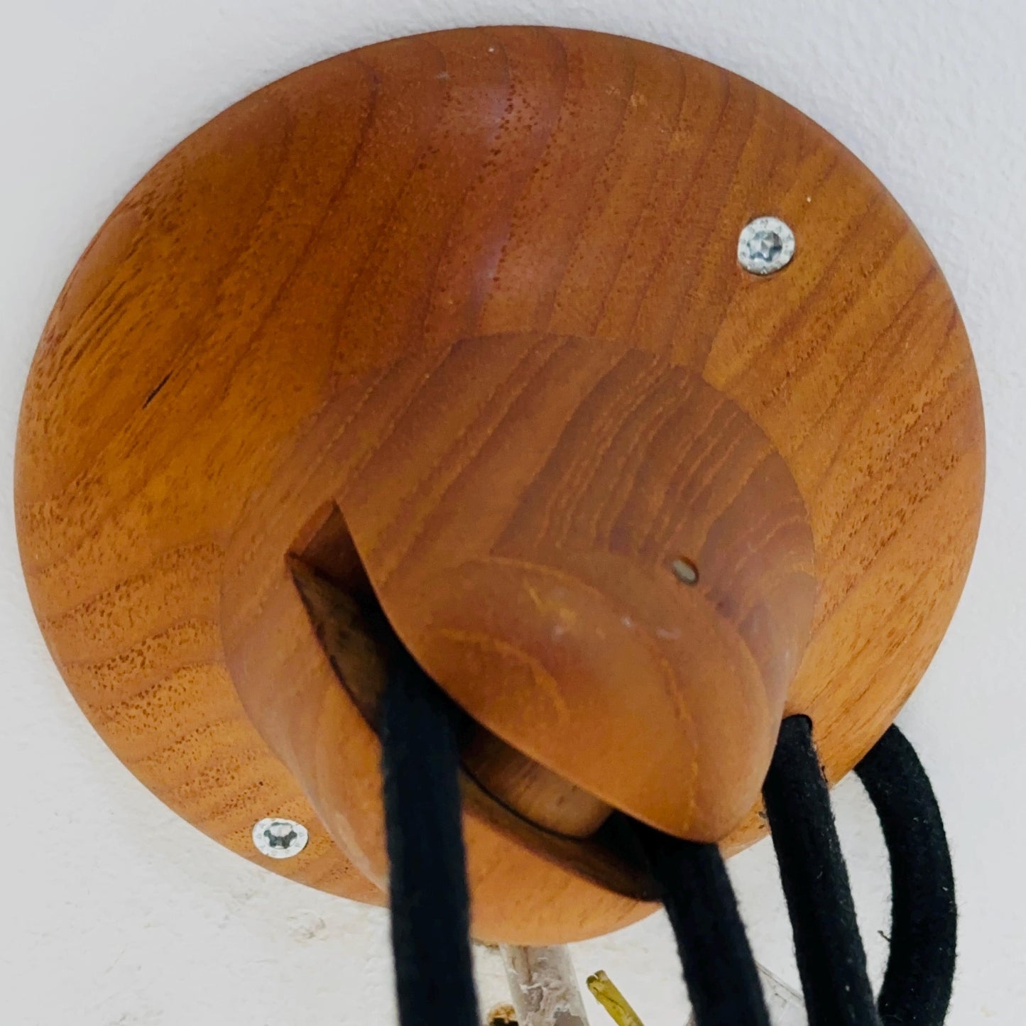 Mid-Century Modern Oak Pendant Lamp with Counterweight by Domus, Germany, 1960s