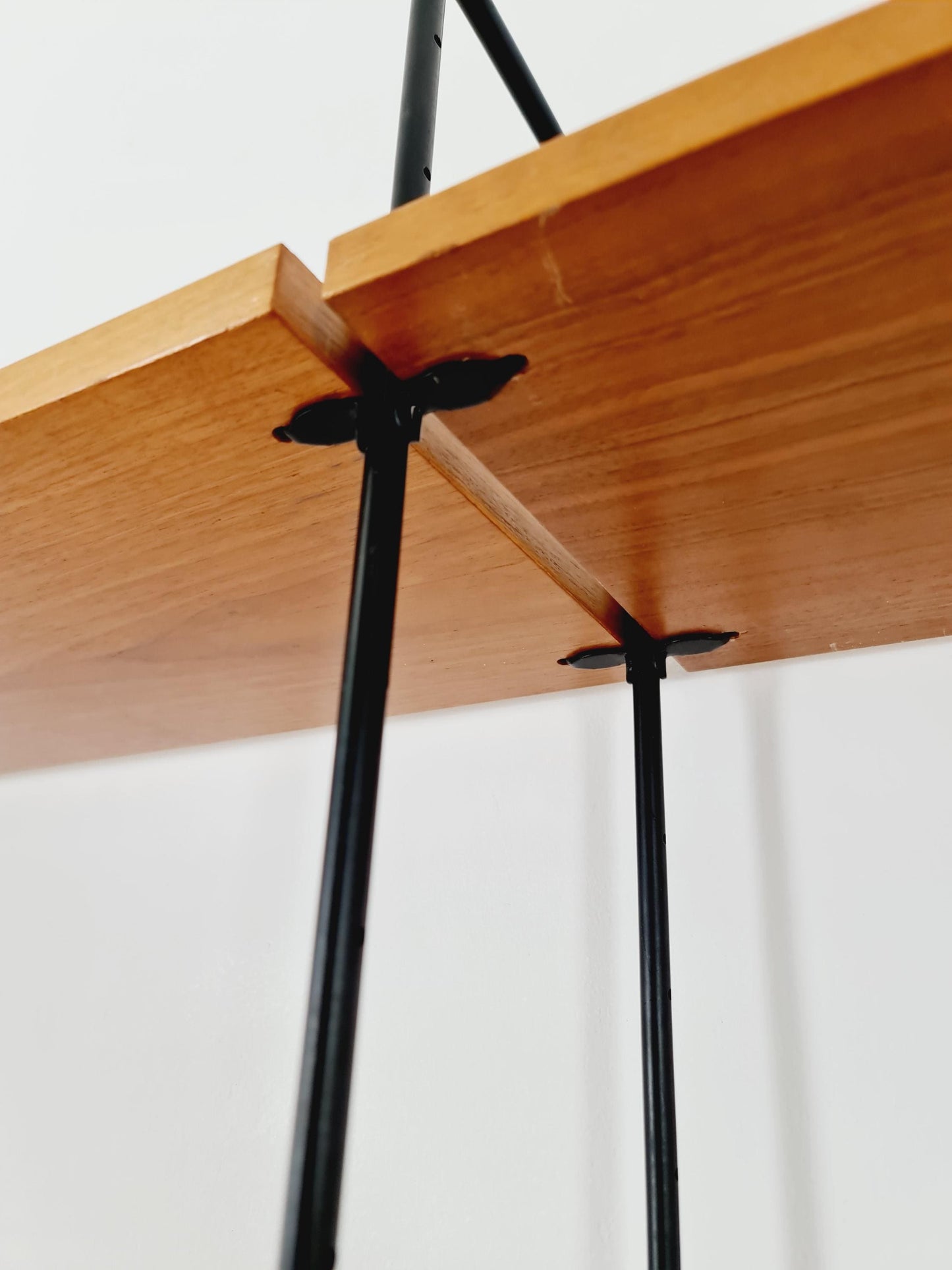 Mid century teak wall shelving unit by Hilker for Omnia, Germany, 1960s