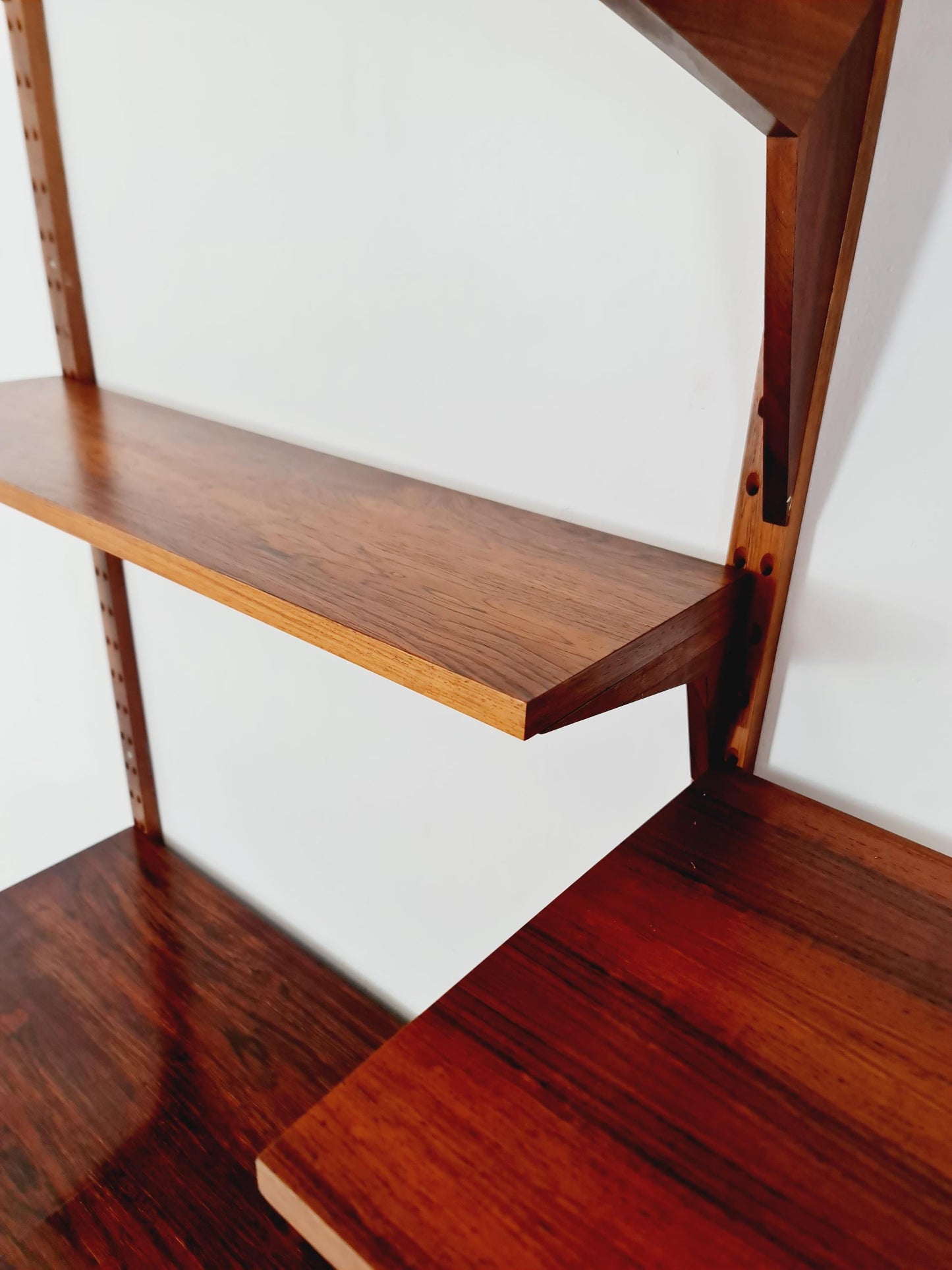 Big Mid century Danish Rosewood Wall Unit with 2 cabinets by Poul Cadovius for Cado, Denmark, 1960s