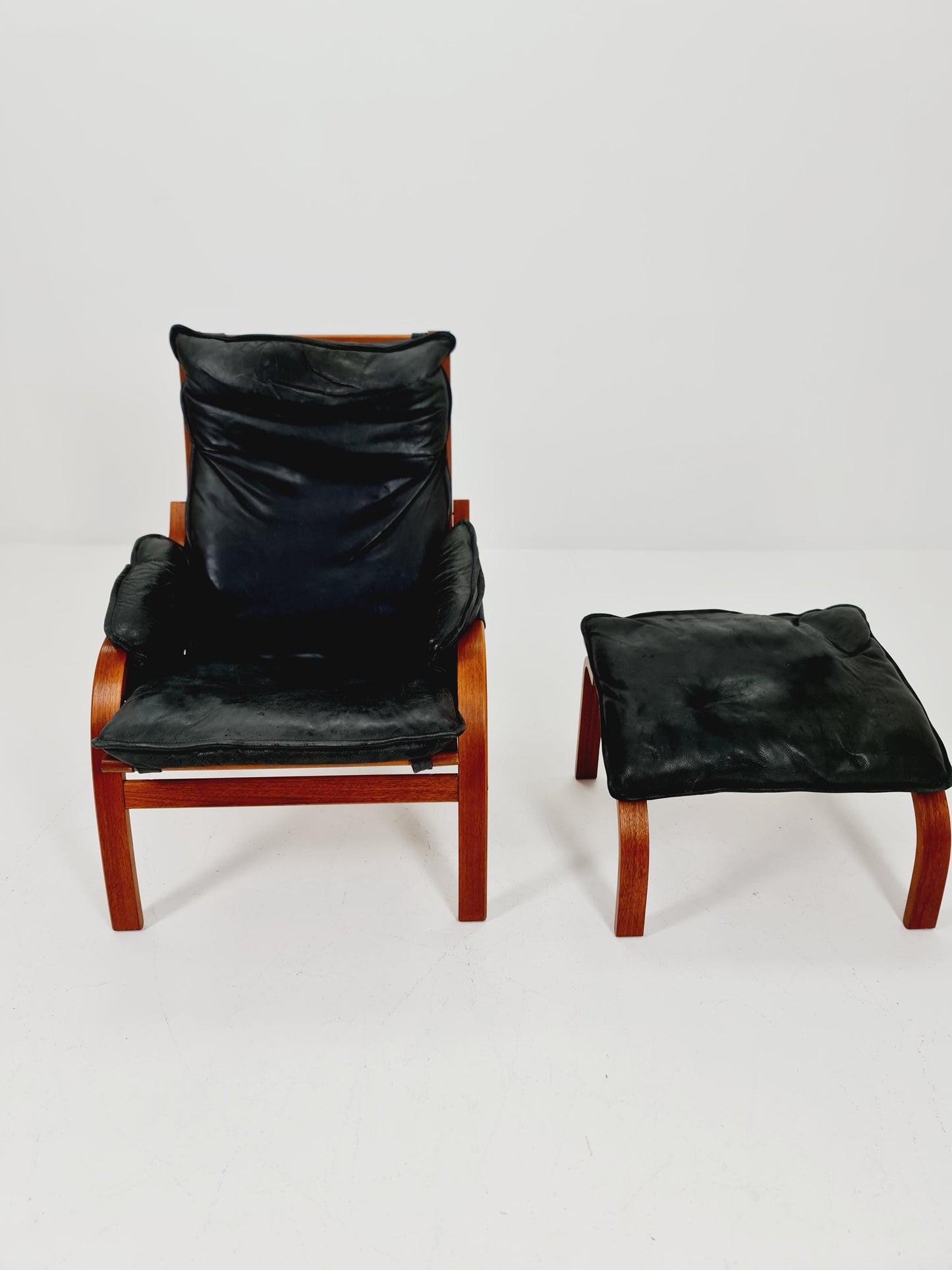 Mid century Armchair and foot stool By Swedese 1960