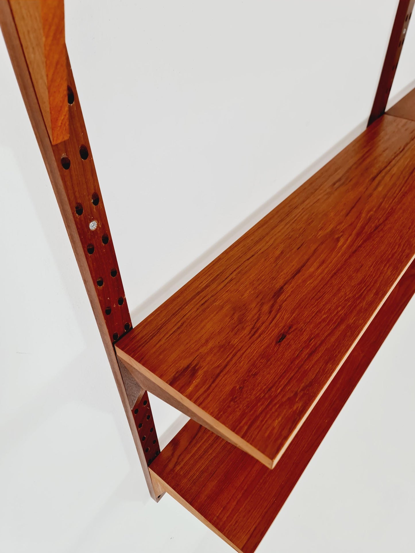 Midcentury Danish teak Wall-Mounted Shelving Unit, by Poul Cadovius, 1960s