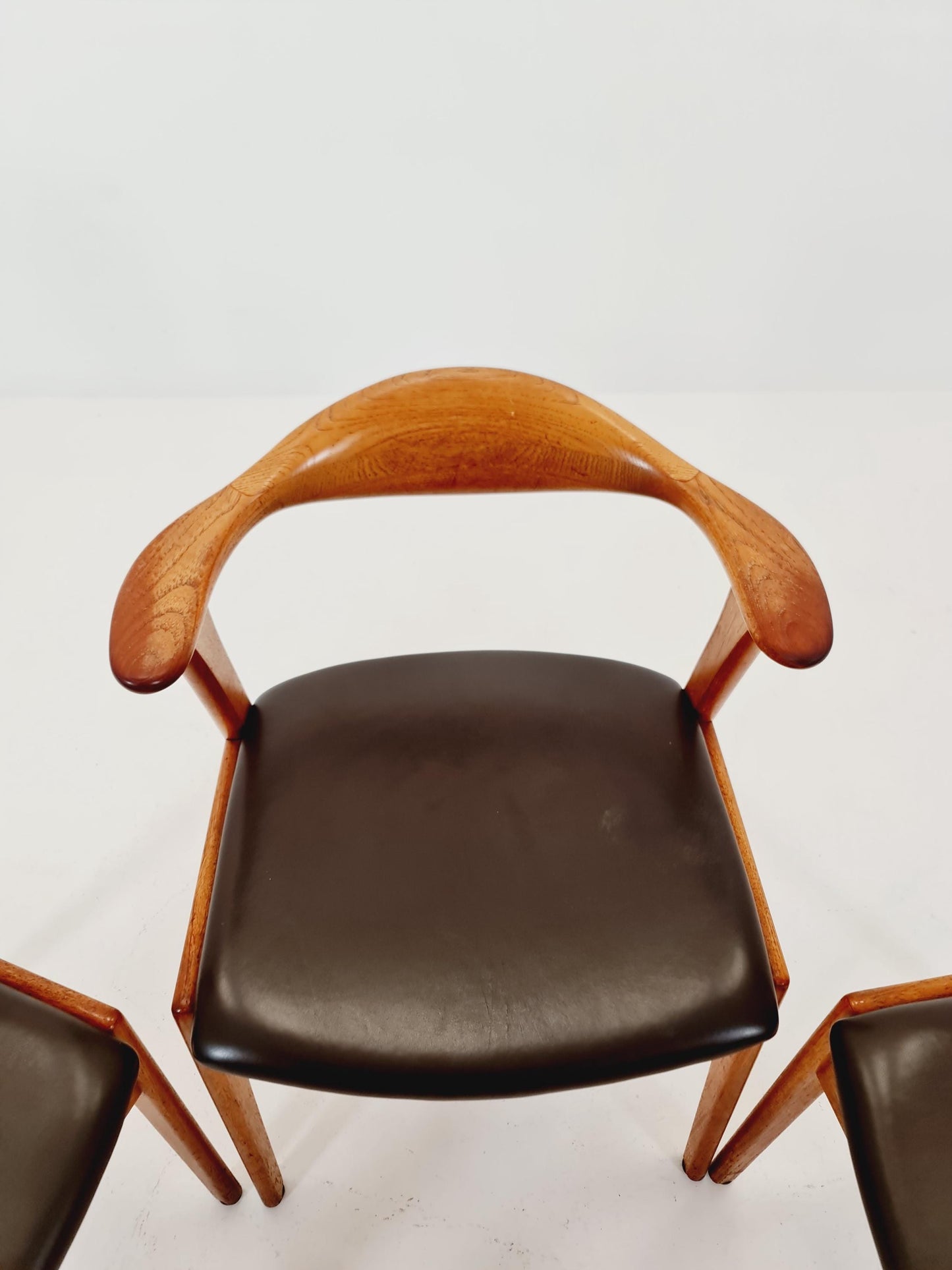 Mid Century Danish solid teak dining Charis byErik Kirkegaard for Hong Stolefabrik Modell 49 , 1960s