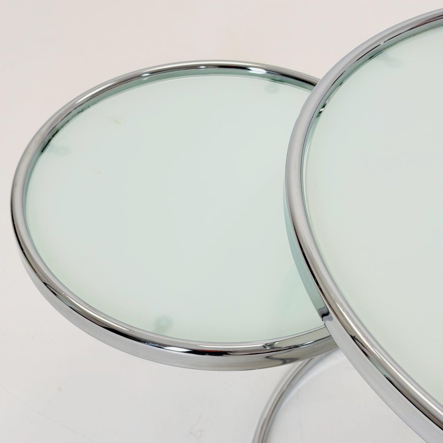 Mid-Century Chrome & Glass Swivel Coffee Table by Kare Design, 1970s | Milo Baughman