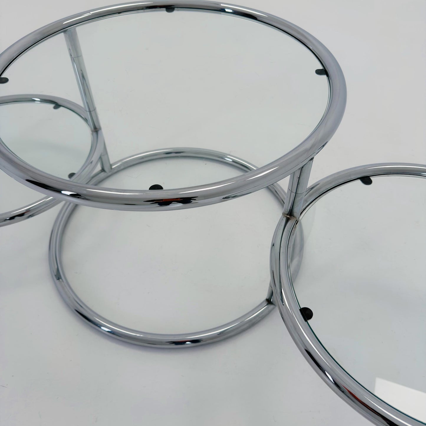 Mid Century coffee table with 3 swivel levels by Milo Baughman Italy 1970s