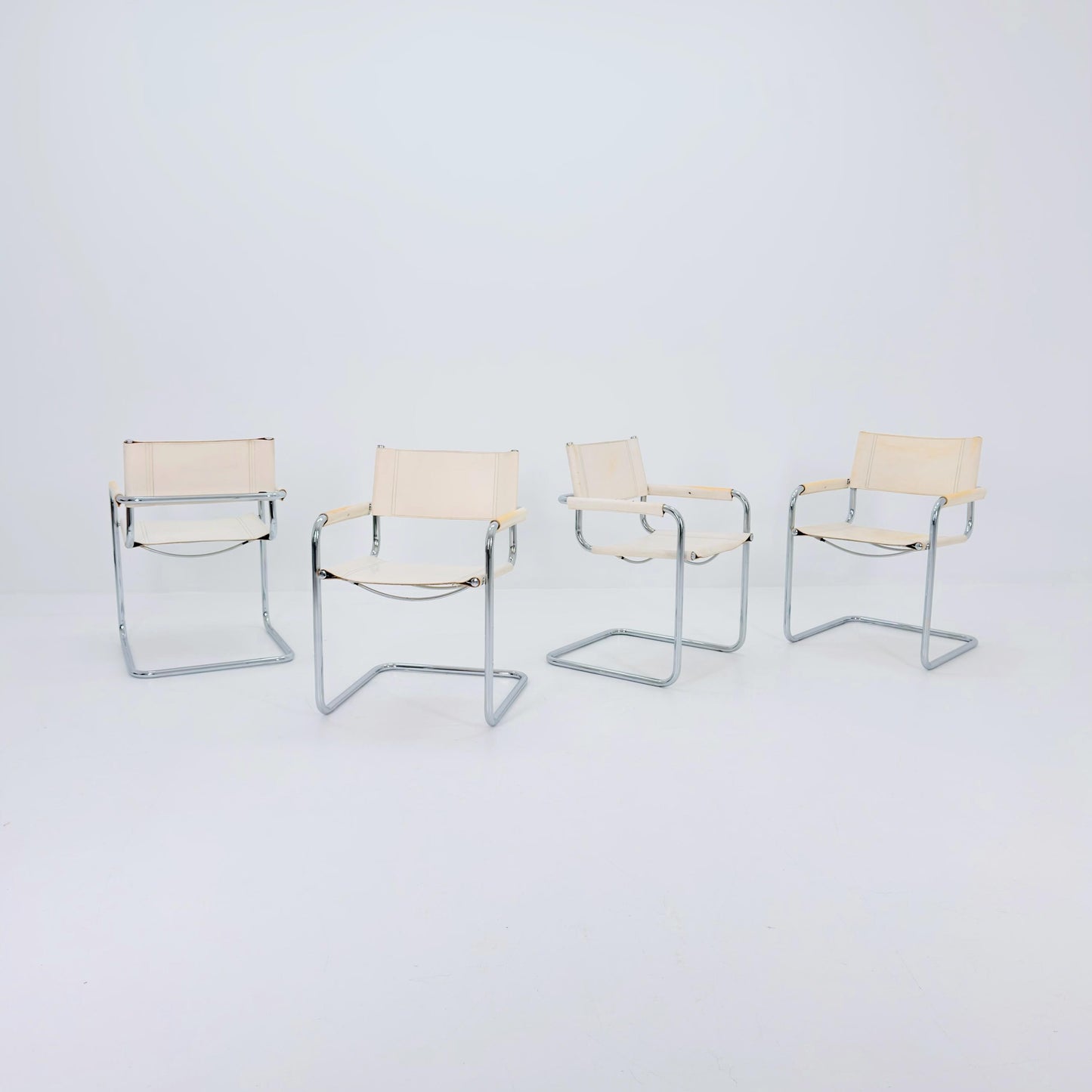 Mid century Bauhaus B34 Cantilever armChair by Mart Stam for Jox Interni, Italy 1980s