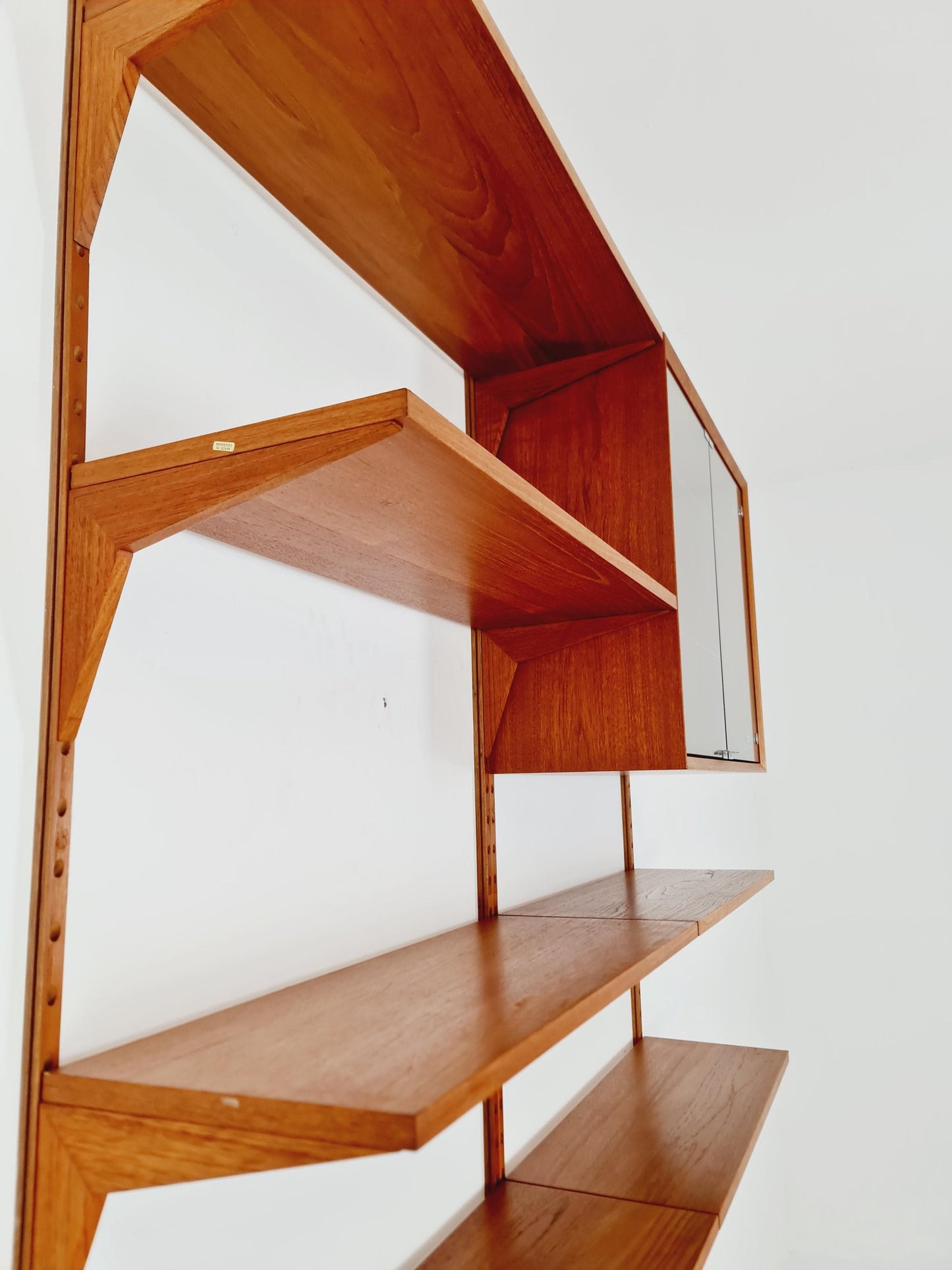Mid century Danish Teak Wall Unit with cabinet /Desk and vitrine by Poul Cadovius for Royal,Denmark, 1960s
