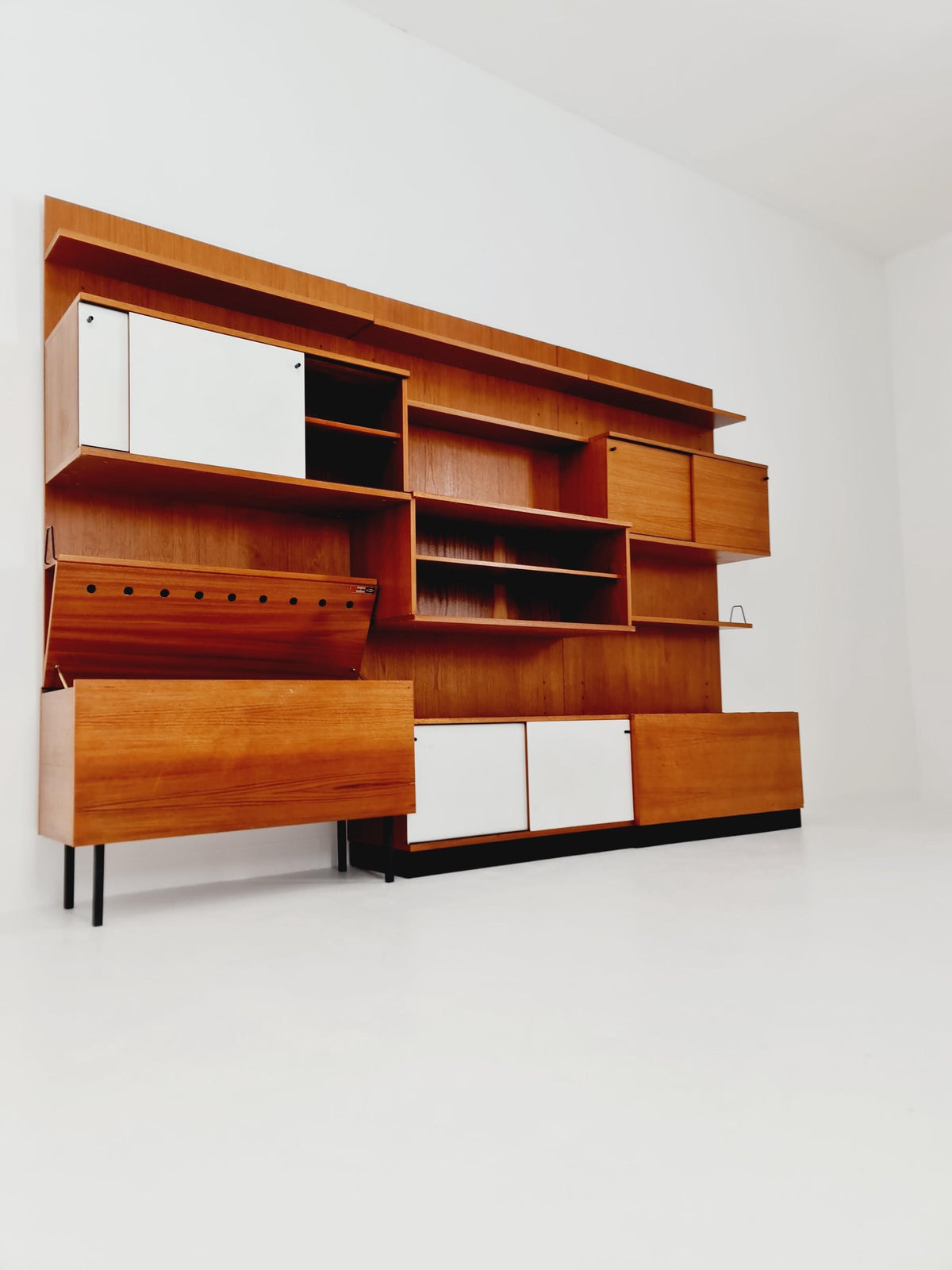 Rare German shelf-system by Günter Renkel for Rego Twen in Teak 1950s