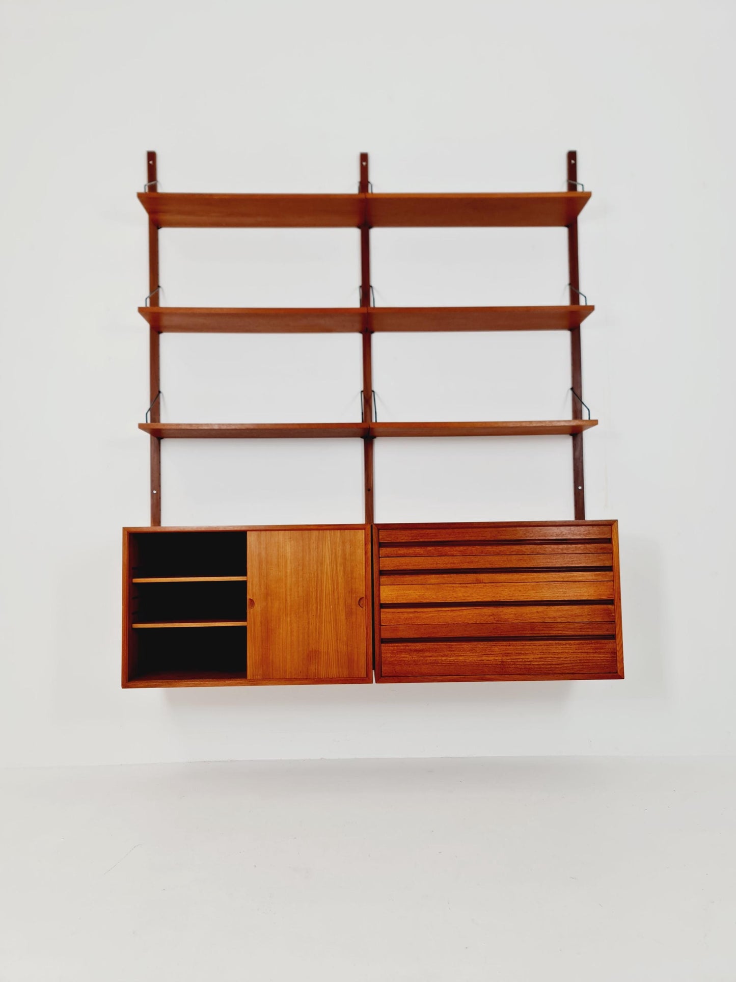 Mid century Danish Teak Wall Unit by Poul Cadovius for Cado, Denmark, 1960s