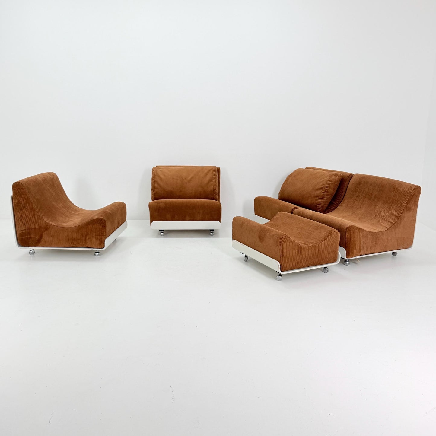 Set of 5 Mid-Century Modular Orbis Sofa Set by Luigi Colani for COR, 1970s Germany