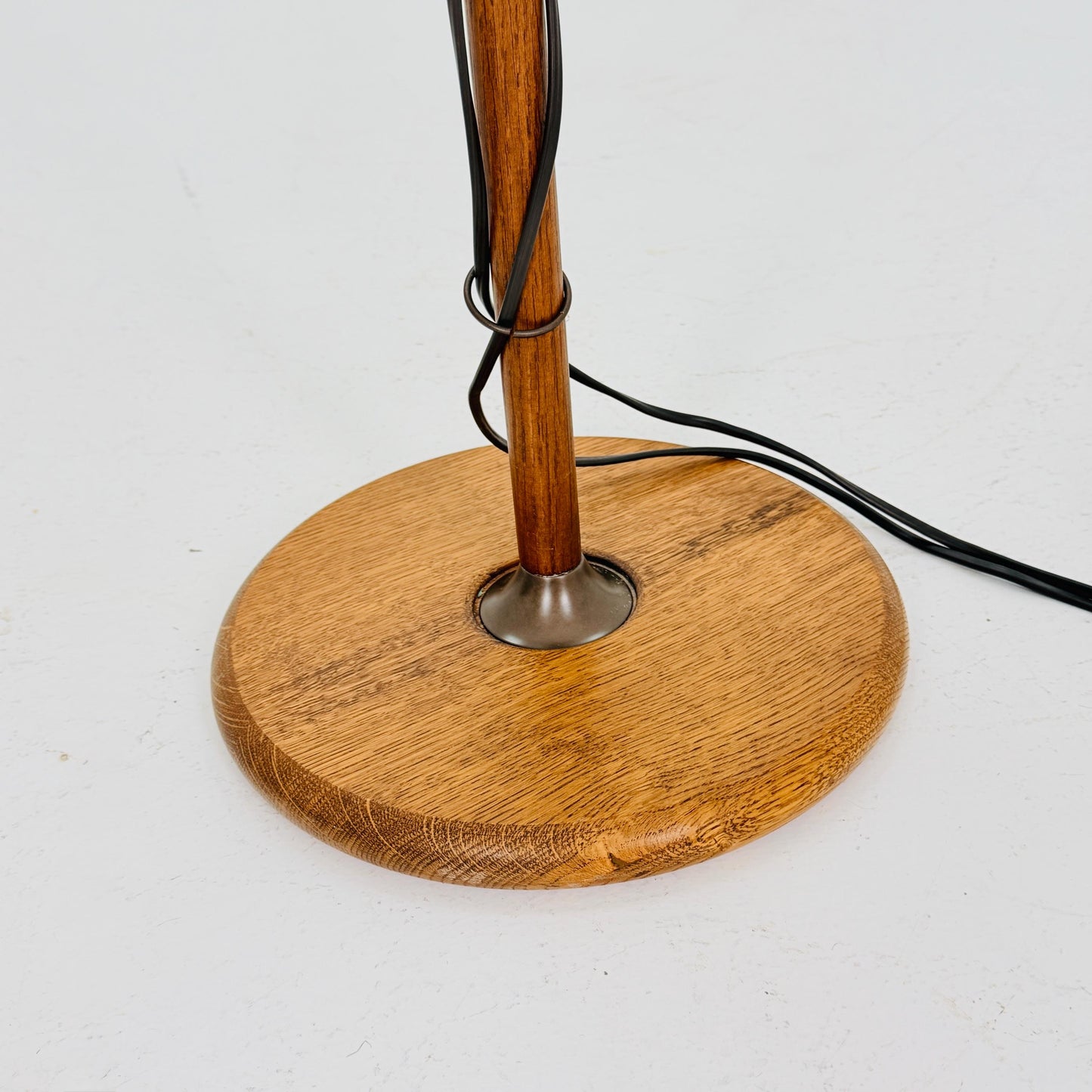 Mid Century Oak Floor Lamp by Temde Leuchten Switzerland 1960s