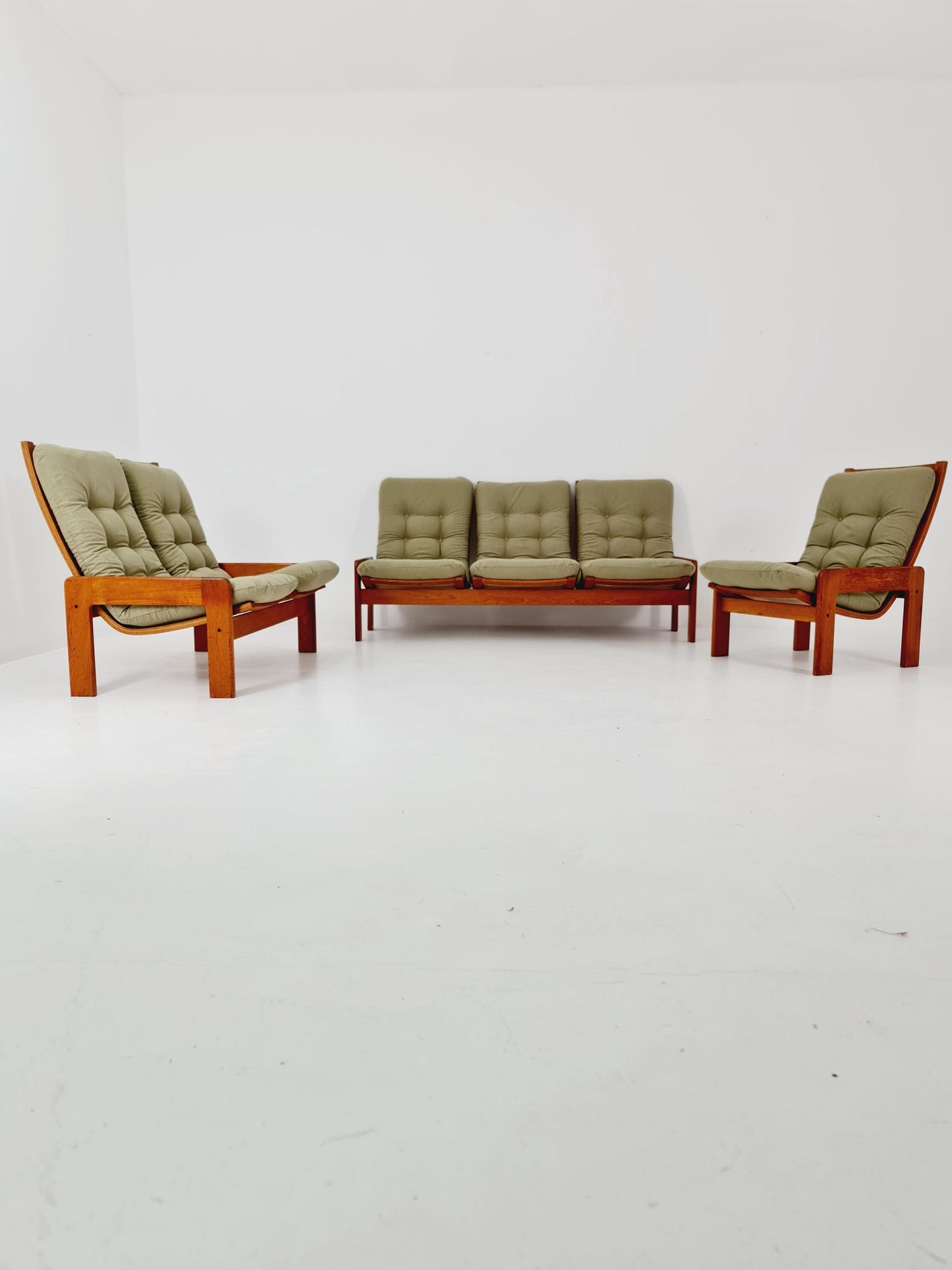 Mid-Century Modern 2-Seater Sofa by Yngve Ekström for Swedese – Newly Upholstered