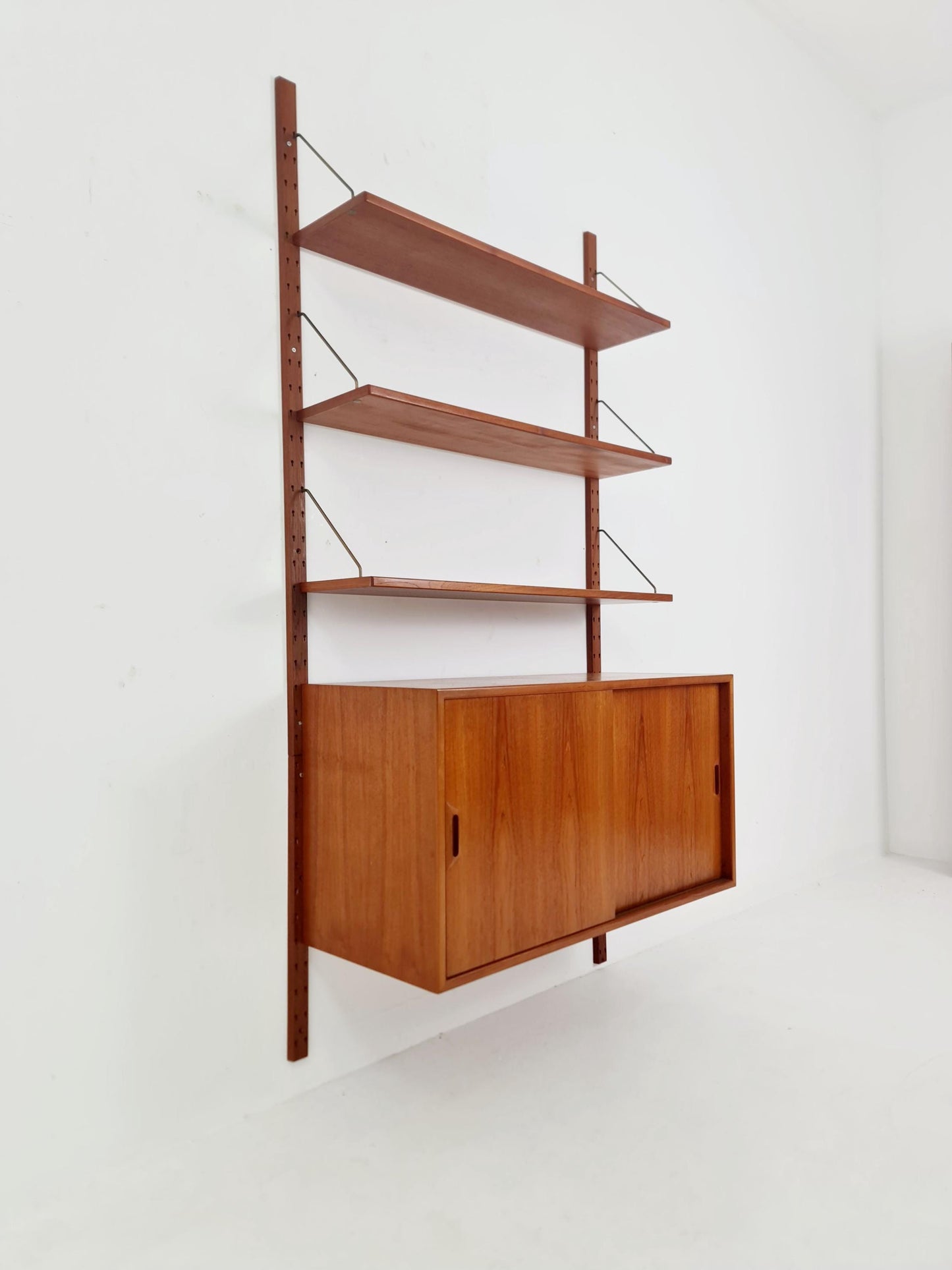 Rare Mid century Danish Teak Wall Unit by Sven Ellekaer For Abert Hansen, Denmark, 1960s