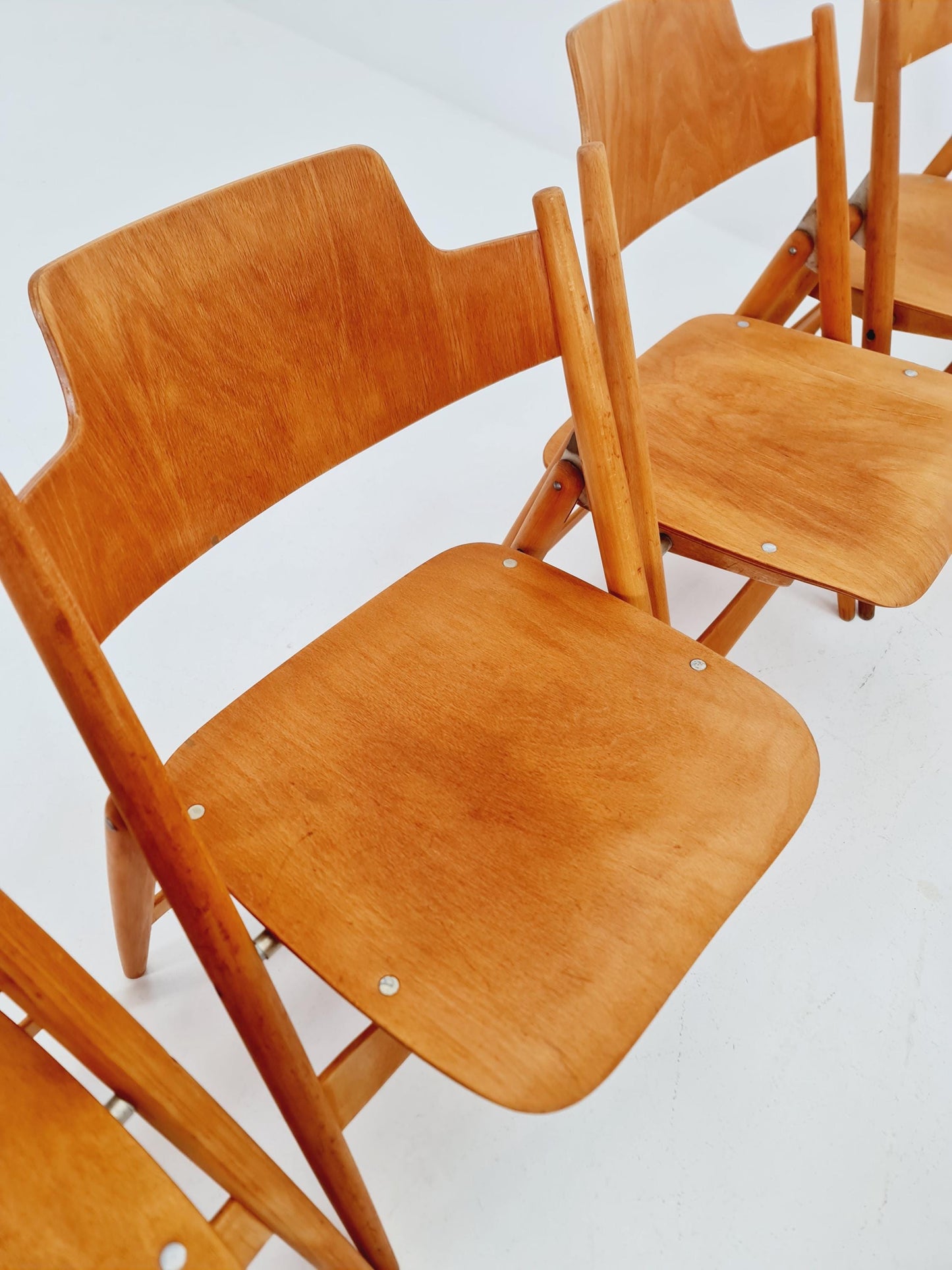 1of 16 Austrian folding chair model SE18 by Egon Eiermann for Wilde & Spieth, 1950s