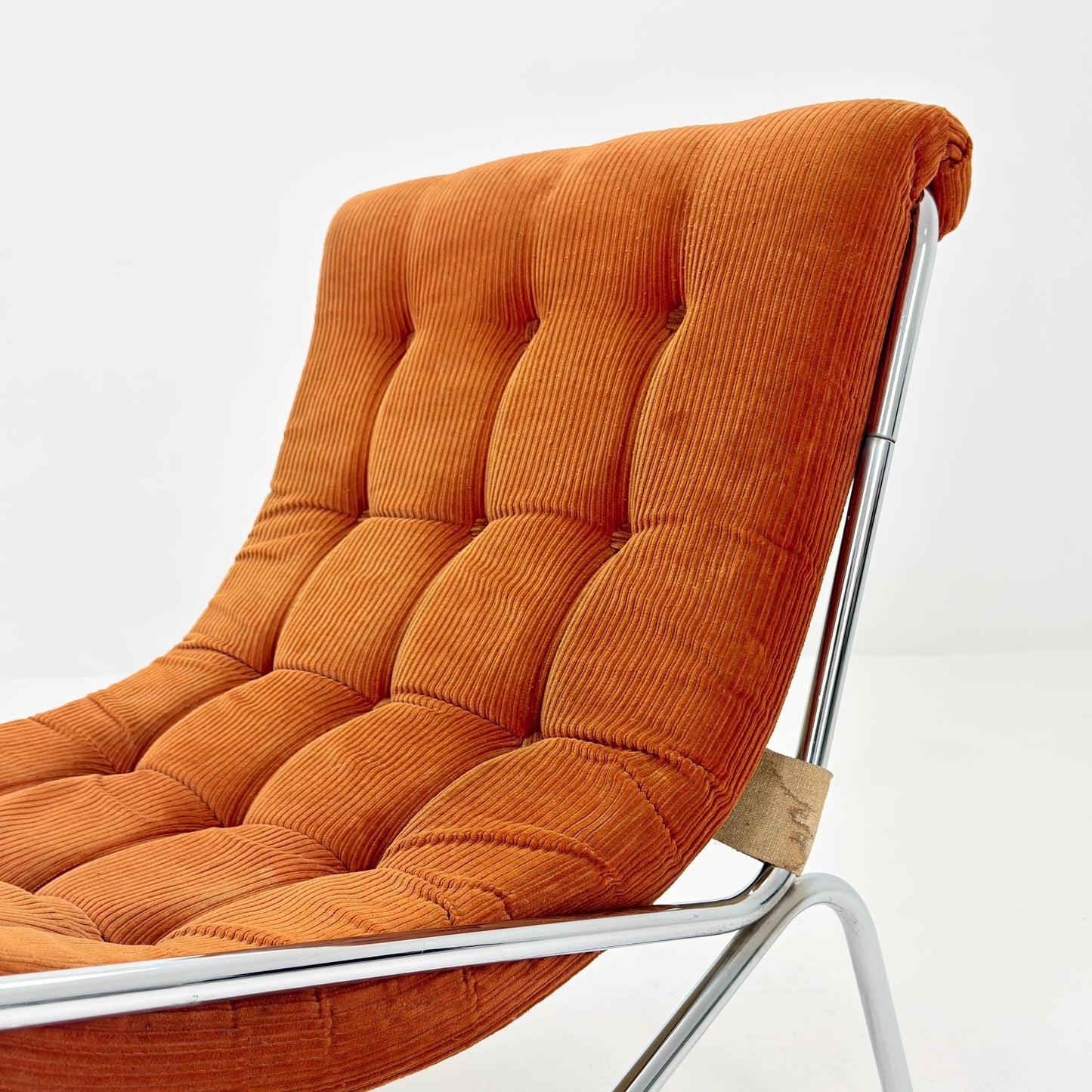 1 of 2 Rare Mid century Lounge chair by EM Möbler Model 600 1970s Sweden