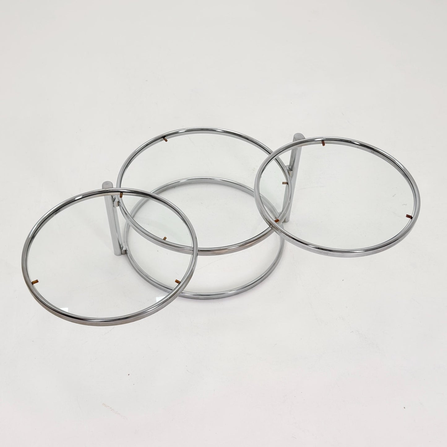 Mid Century coffee table with 3 swivel levels by Milo Baughman Italy 1970s