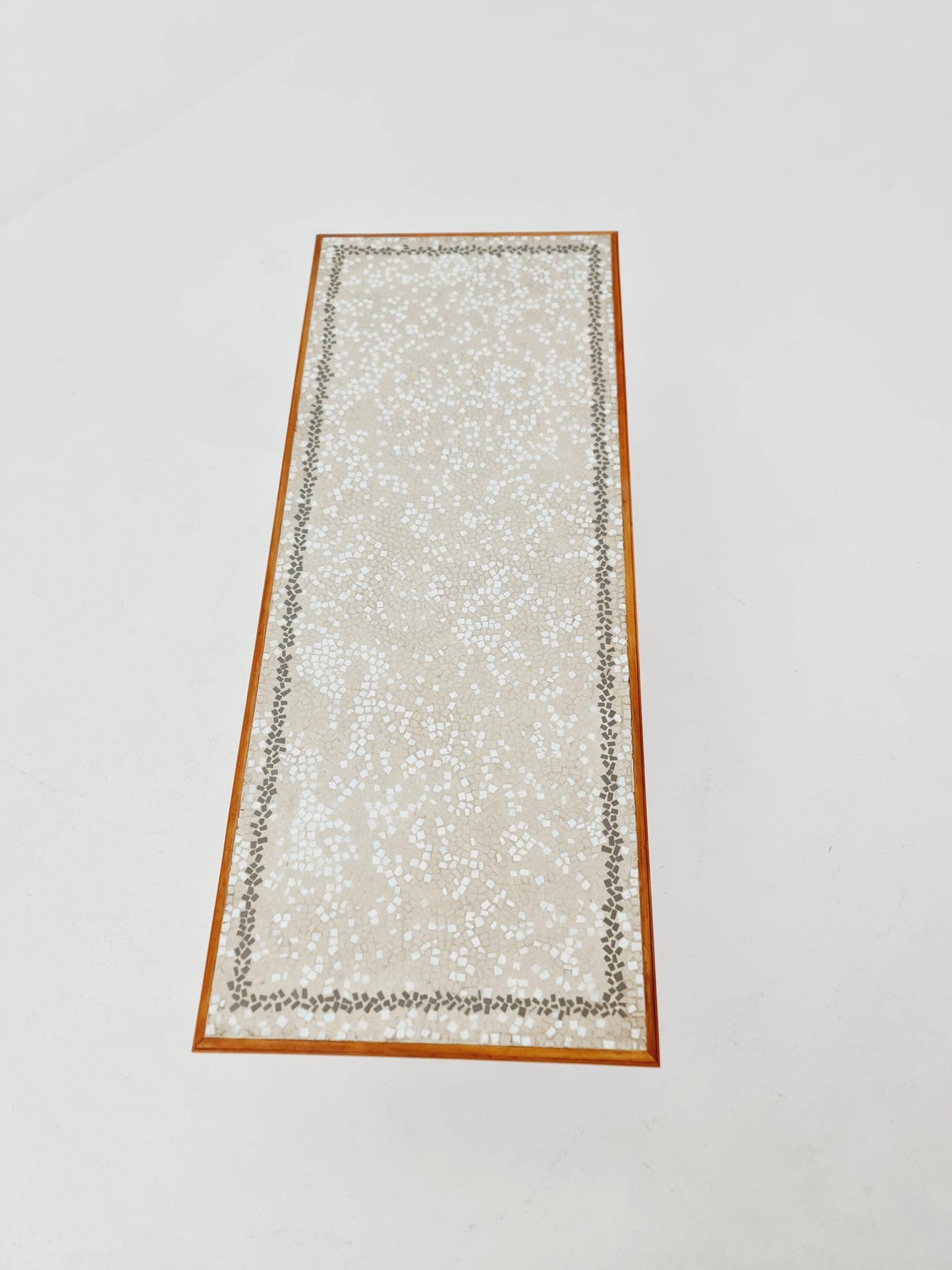 Unique mosaic & solid Wood coffee table 1950s