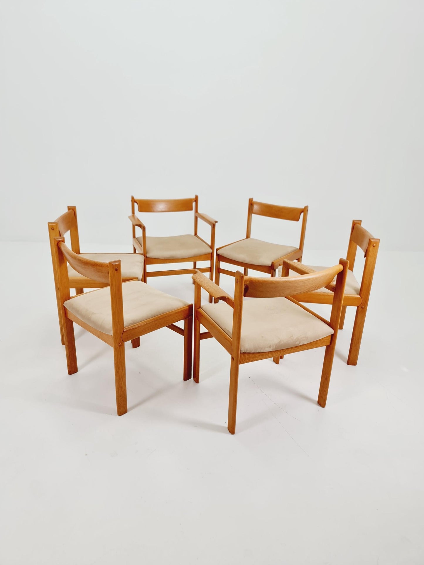 Danish Oak dining chairs by H. W. Klein for Bramin, 1960s, set of 6