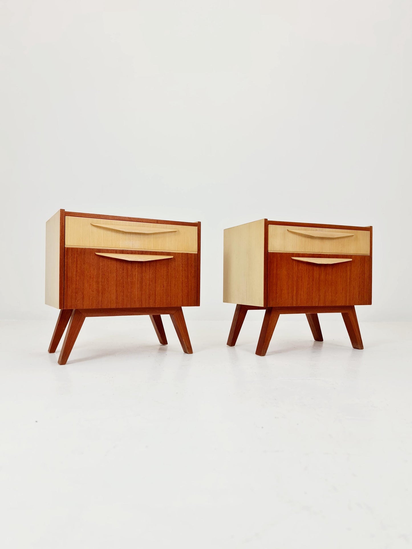 German Mid century nightstands/ bedside tables , Set of 2 ,1950s