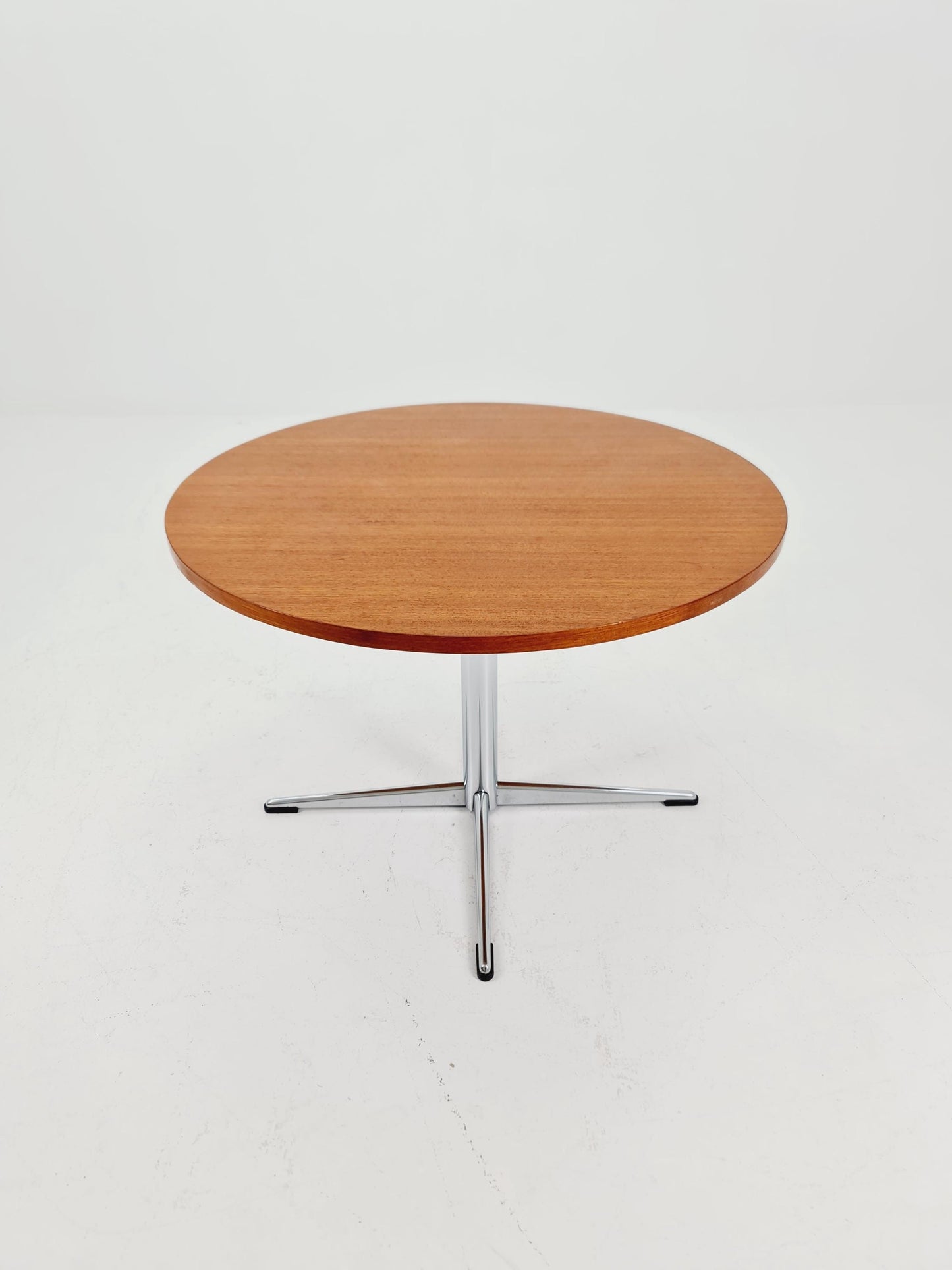vintage teak & chrome coffee table 1970s