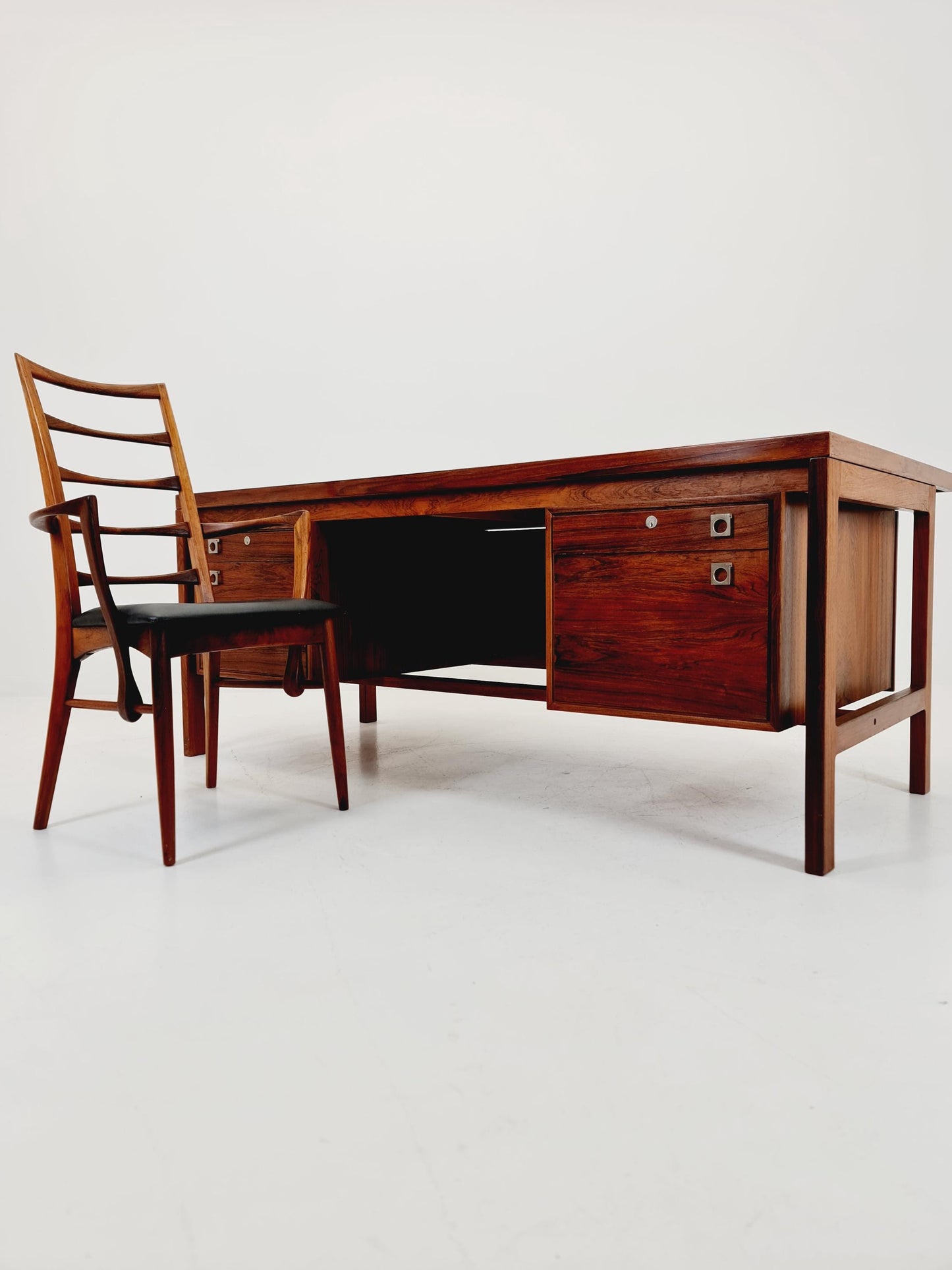 Danish Rosewood Freestanding desk by H.P Hansen, Denmark, 1960s