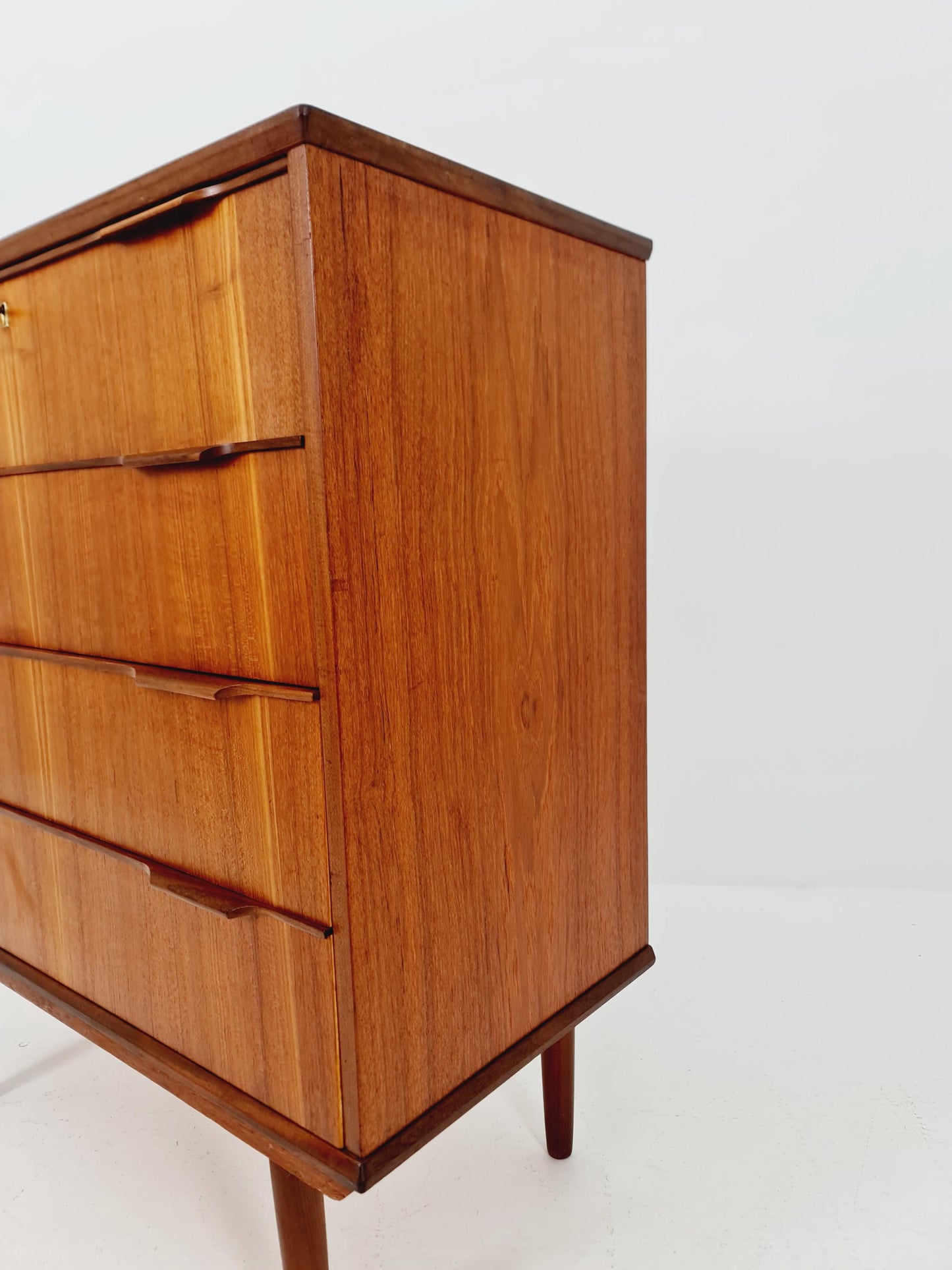 Midcentury danish design chest of drawers / drawer dresser /4 drawers cabinet By Ejsing Möbelfabrik 1960s