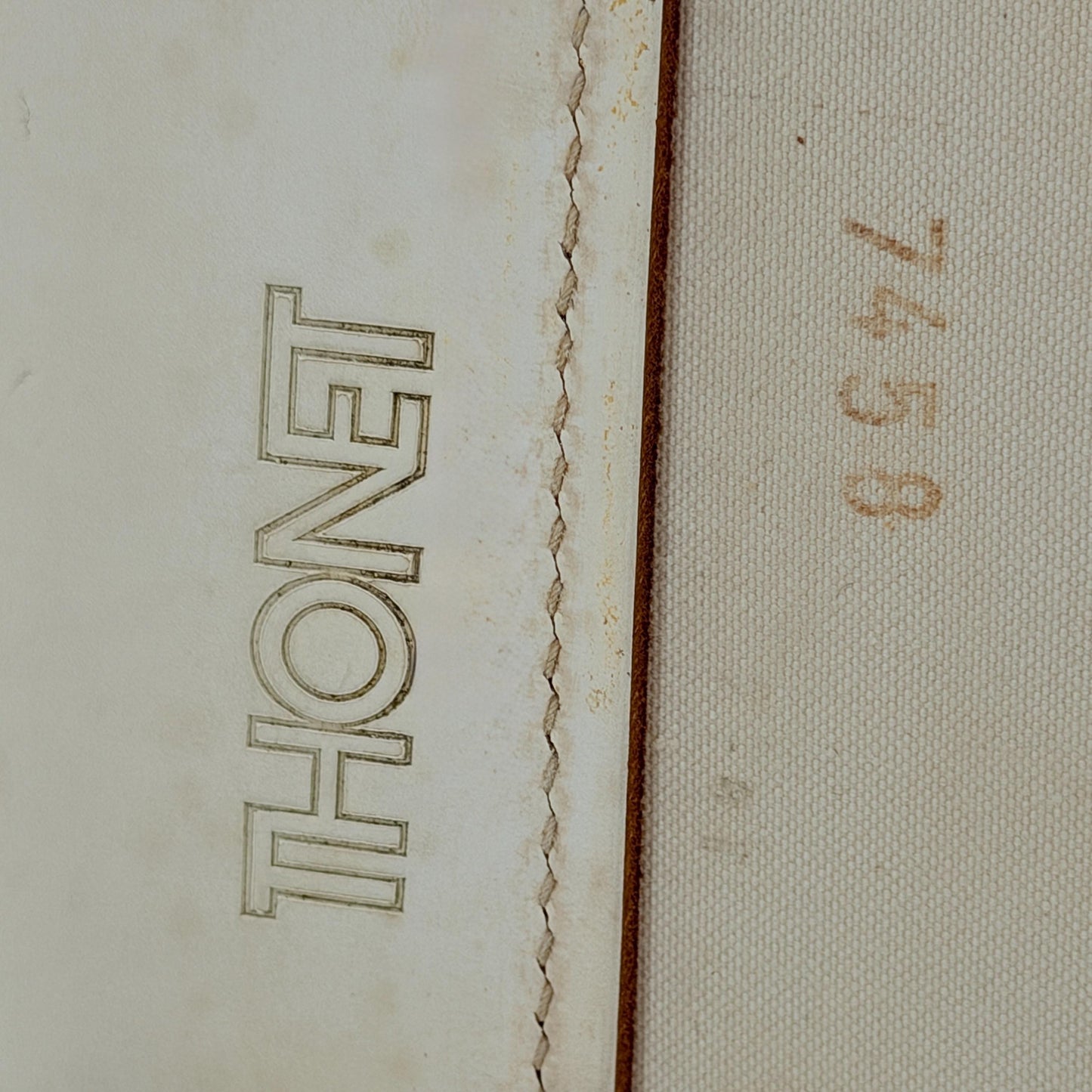 Set of 4 Vintage Thonet S33 & S34 Bauhaus Cantilever Chairs – White Leather – Germany, 1980s