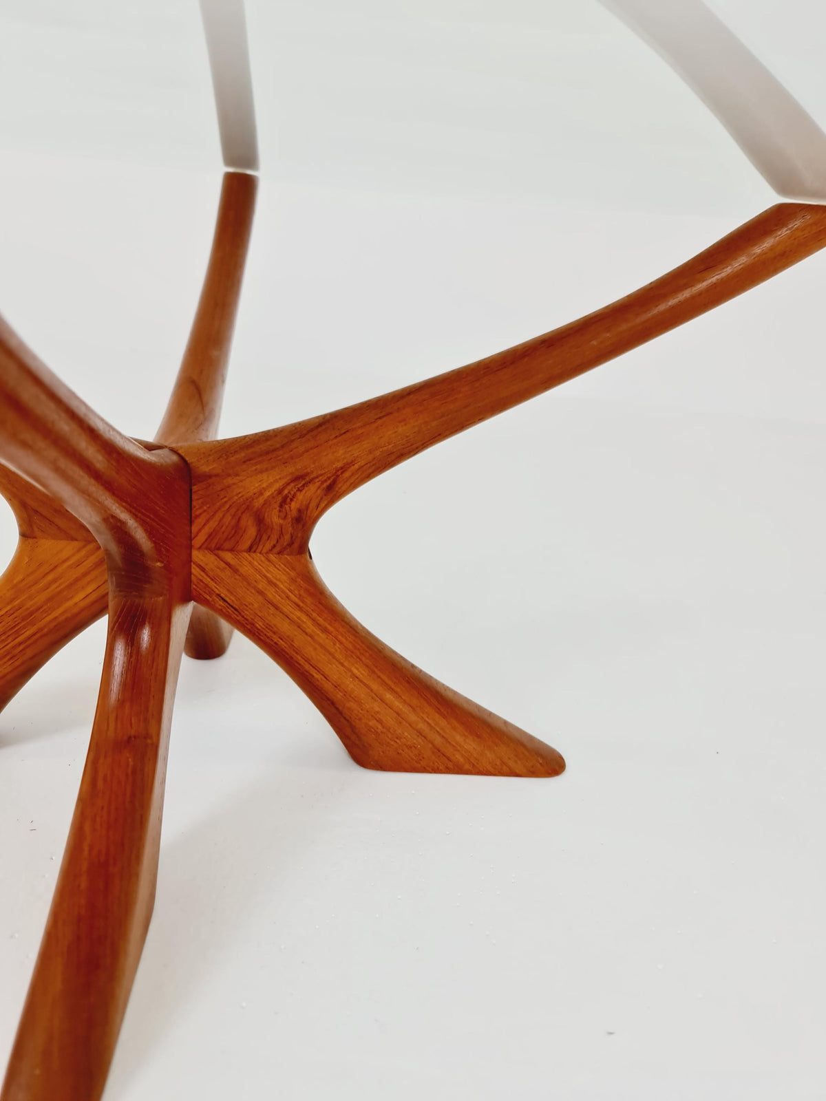 vintage teak and Glass coffe table by Illum Wikkelso modell Nr T118 ,1960s