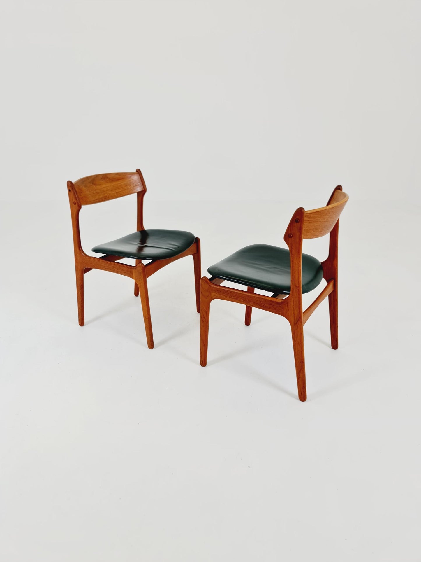 Vintage Danish teak dining/desk chairs by Erik Buch for O D Möbler, 1960s Set of 2