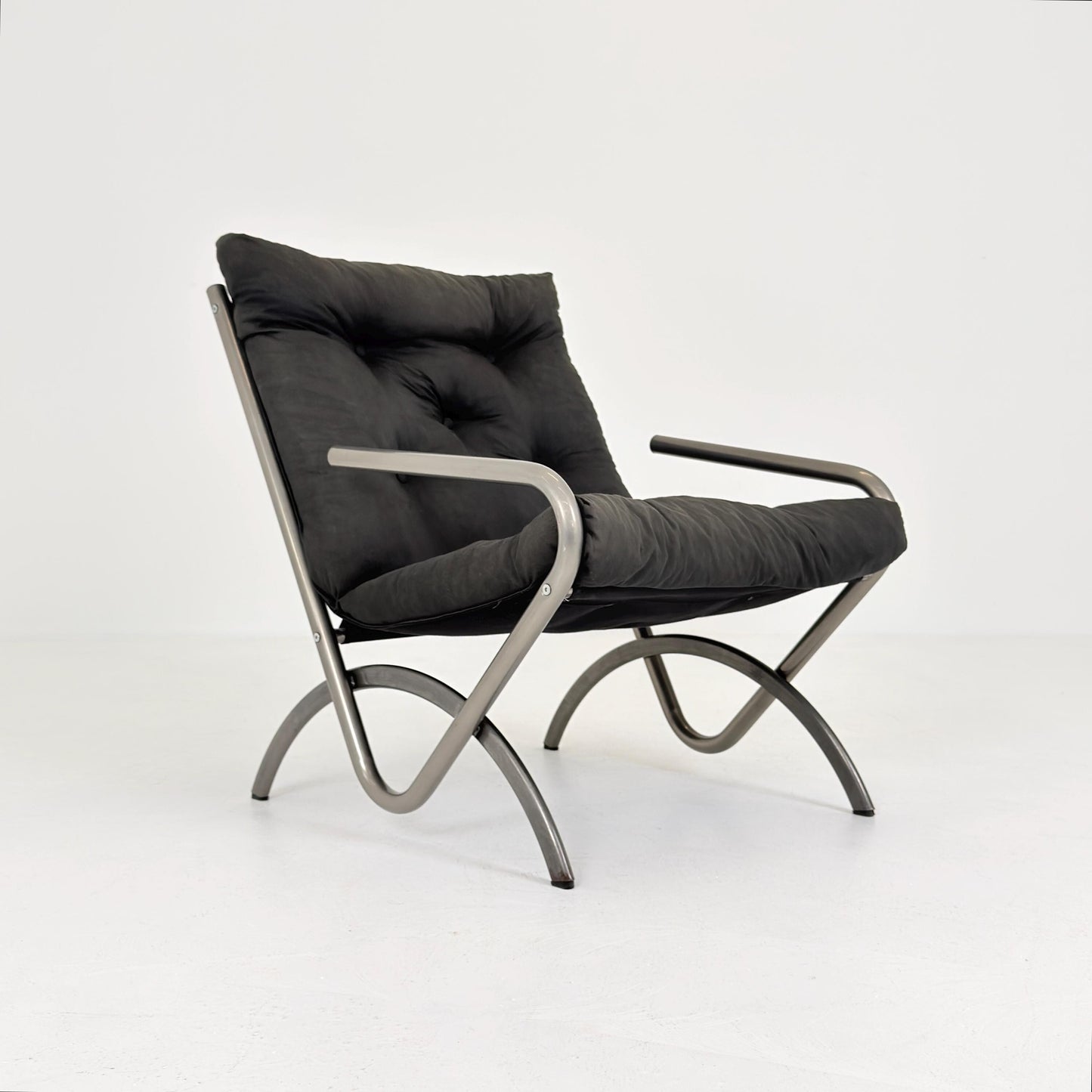 Mid century Vintage Ikea Postmodern Memphis black Armchair, , 1980s