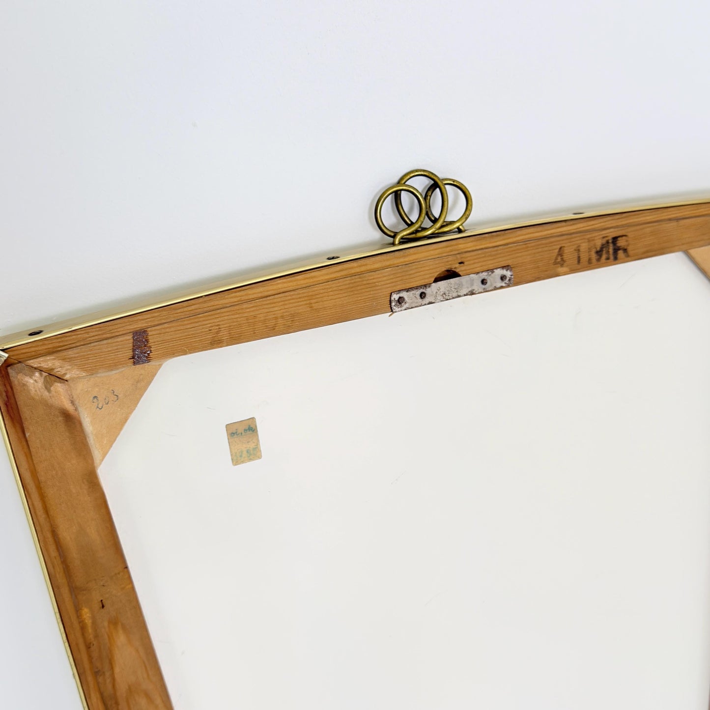 Rare Mid-Century Modern brass crown Wall Mirror – Germany, 1960s
