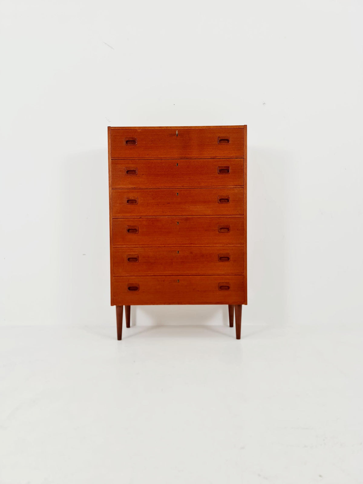 Midcentury danish design chest of drawers / drawer dresser /6 drawers cabinet By Ejsing Möbelfabrik 1960s