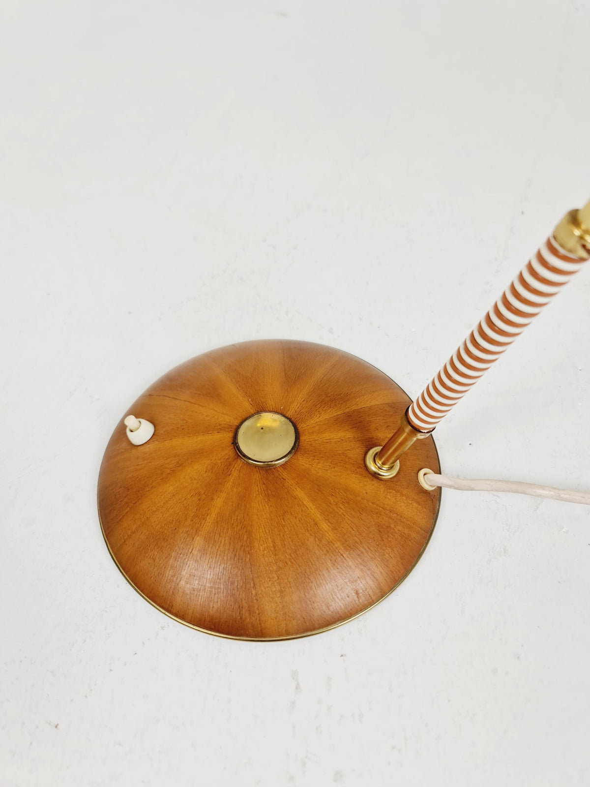 Mid century Teak and brass table lamp by Frits muller for Temde , 1960s