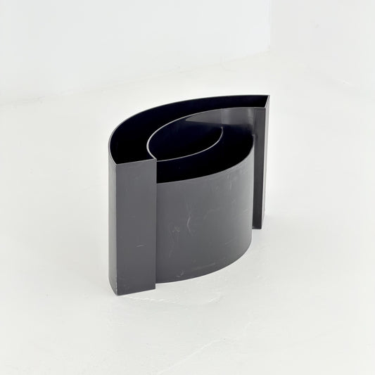 Mid Century Space Age Wave Magazine Rack by Maier Aichen for Authentics, Black, Italy, 1990s