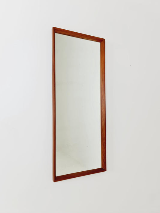 Teak Swedish mid-century Modern wall-mounted mirror 1960s