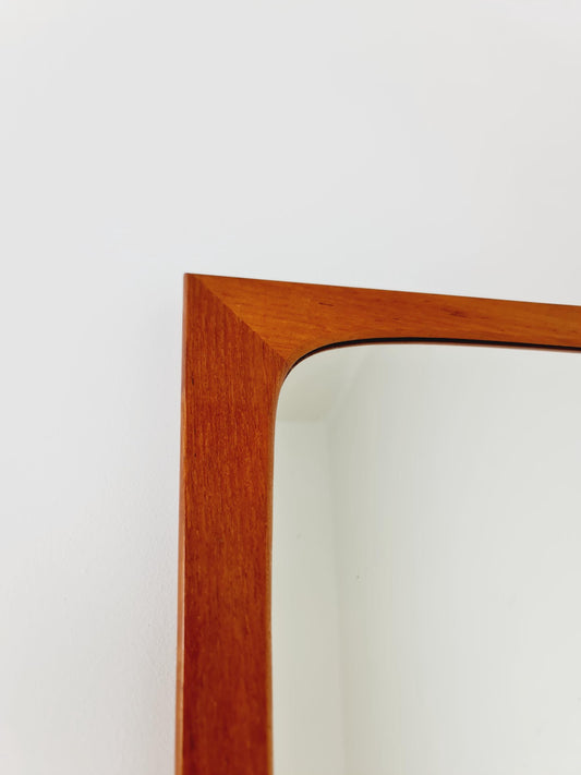 Teak Danish mid-century Modern wall-mounted mirror, 1960s