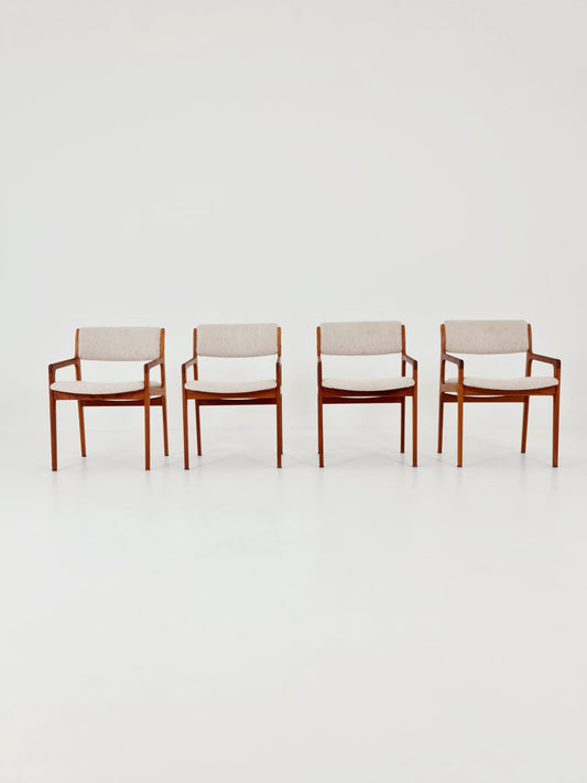 Danish teak dining Armchairs by VS Vamdrup Stolefabrik 1960s, set of 4