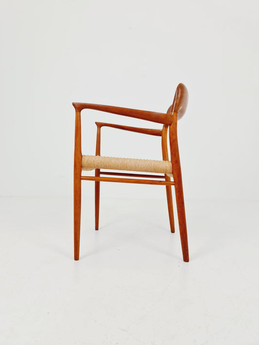 mid century Vintage Danish Cord Teak Armchair by Niels Otto Moller n: 56 , 1960s,