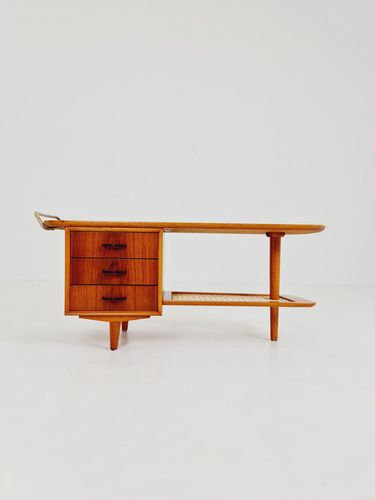 Midcentury Scandinavian Teak vintage Side table ceramic / hallway/ Night stand, 1960s