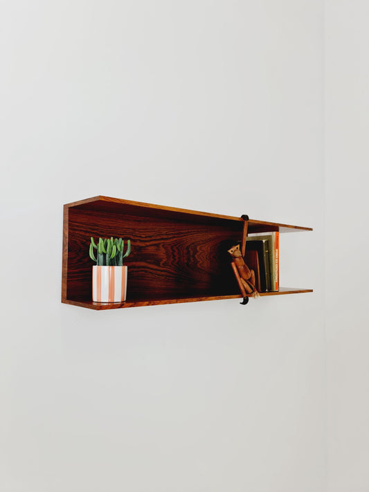 German Rosewood Wilheilm Renz for Walter Renz hanging shelf, 1960s