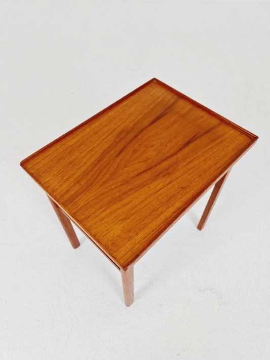 Rare big Midcentury Danish teak Vintage Side table/ Bedside table by AB Emmaboda Möbelfabrik, Denmark, 1960s,