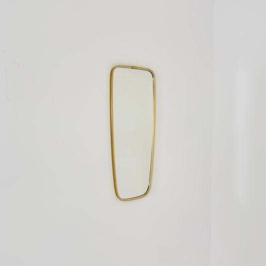 Rare Mid-Century Modern brass kidney Wall Mirror – by Arax zierspiegep western Germany, 1960s