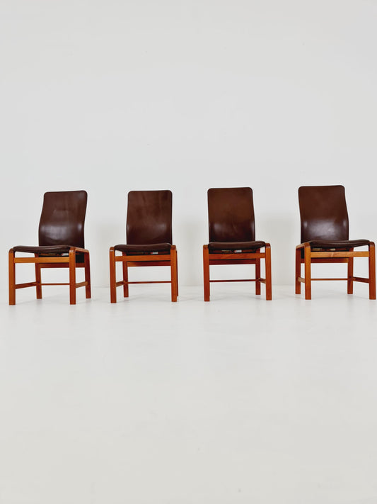 Midcentury teak Dining chairs by I.Olsen&Son Möbelfabrik 1970s, set of 4