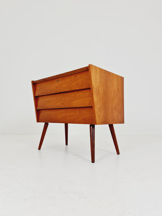Rare Midcentury German Teak chest of drawers / 3 drawers cabinet by Boehme , 1960s