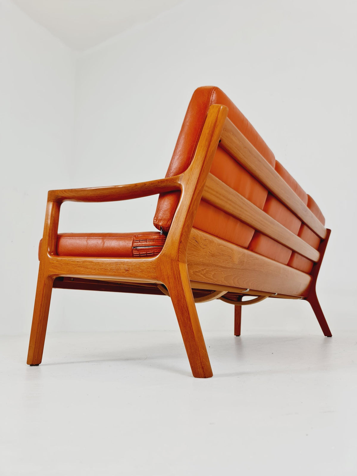 Mid-century Rare Danish teak lounge sofa /Senator Sofa 3 Seater by Ole Wanscher for Peter Jeppesen 1960s