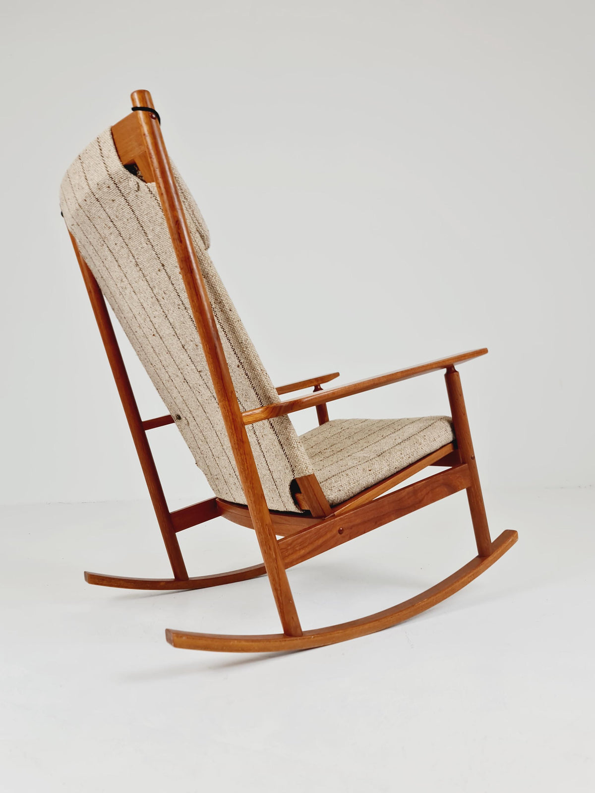Mid century Scandinavian solid teak Rocking Chair by Hans Olsen , 1960s